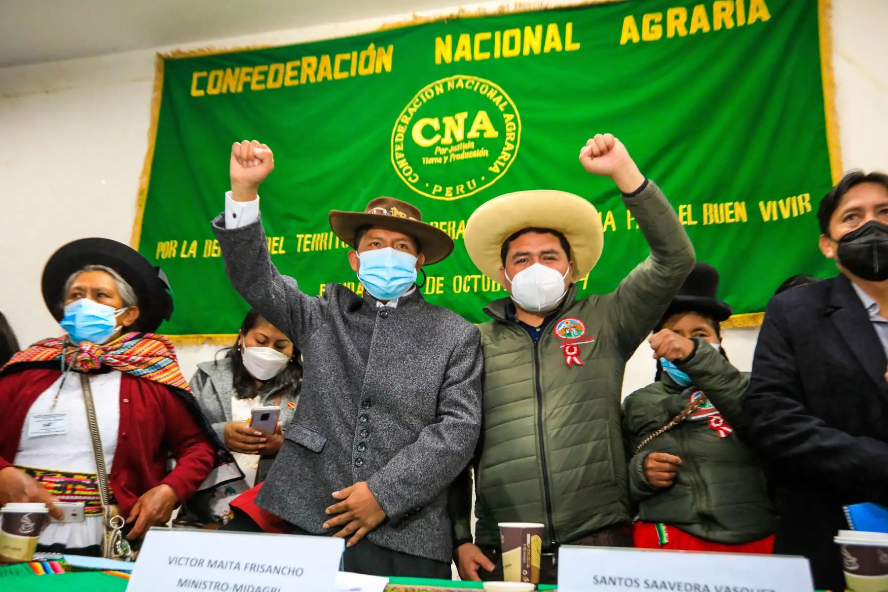 El Ministro de Desarrollo Agrario y Riego, Víctor Maita,  se reúne con la Confederación Agraria. Foto: ANDINA/ MIDAGRI
