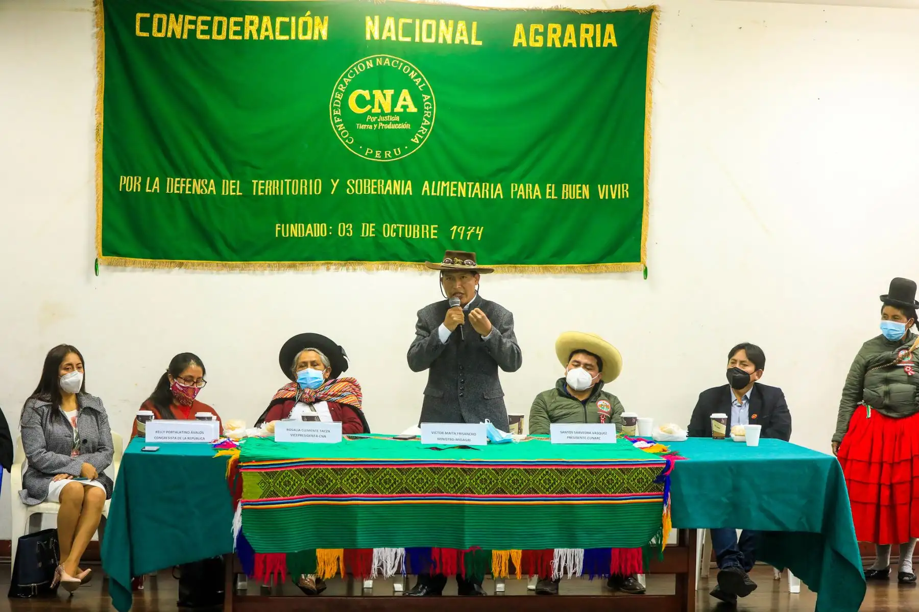 El Ministro de Desarrollo Agrario y Riego, Víctor Maita,  se reúne con la Confederación Agraria. Foto: ANDINA/ MIDAGRI