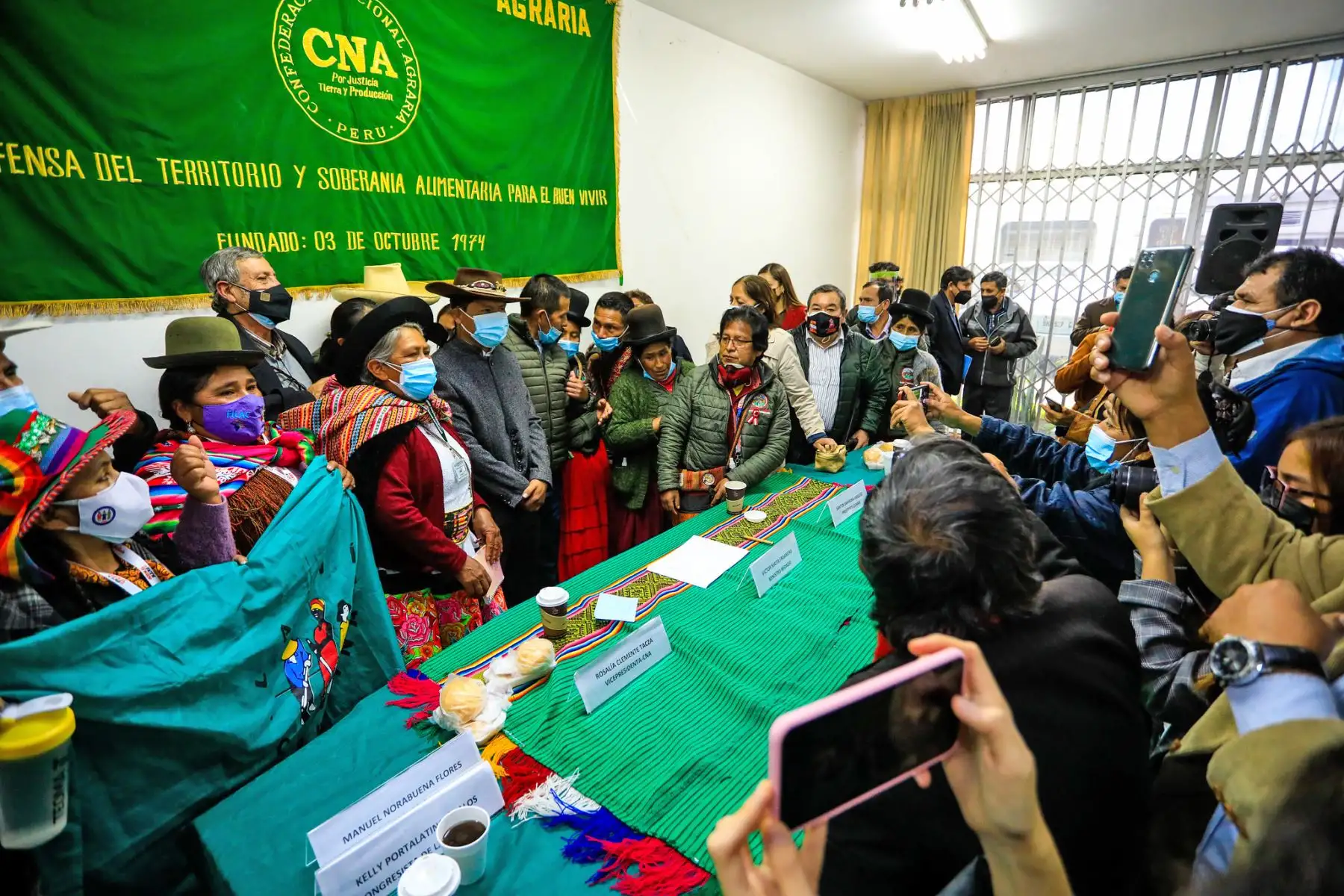 El Ministro de Desarrollo Agrario y Riego, Víctor Maita,  se reúne con la Confederación Agraria. Foto: ANDINA/ MIDAGRI