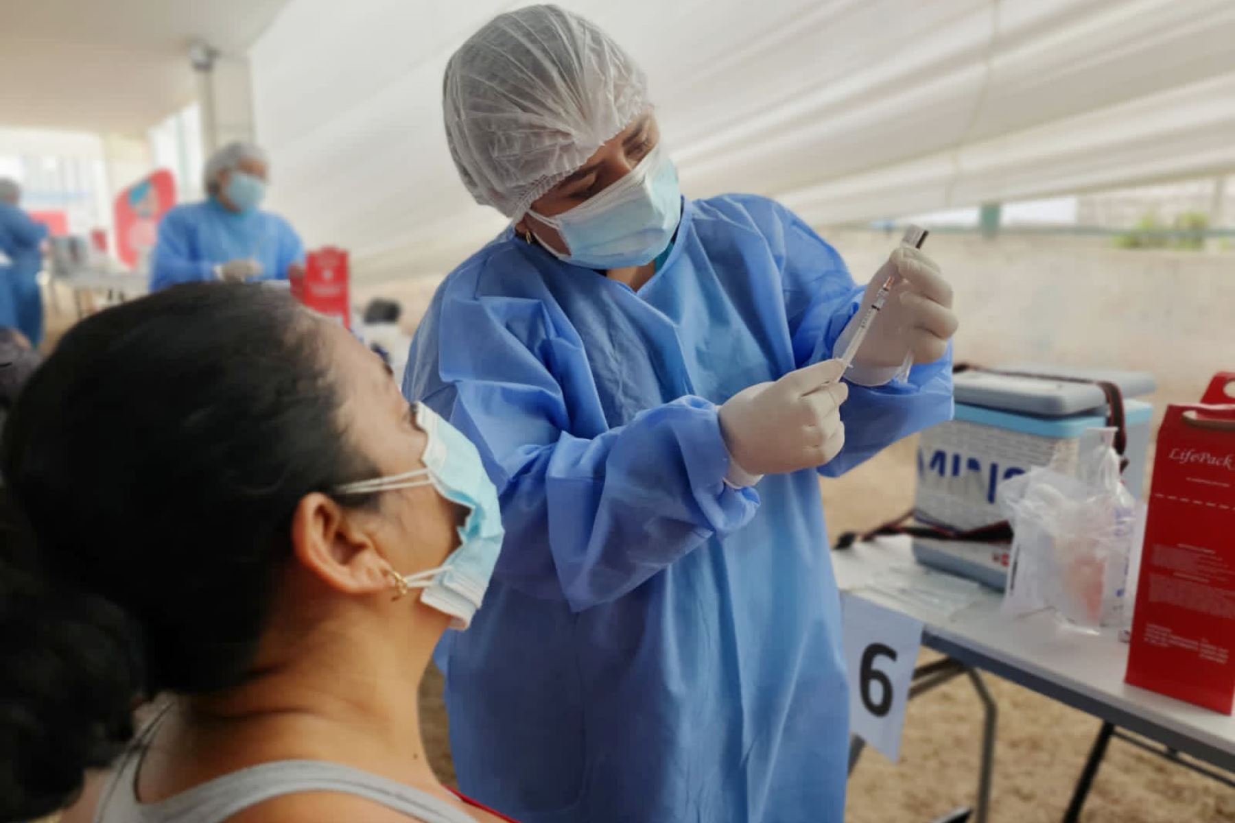 Vacunación contra la covid-19 en la región Lambayeque. ANDINA/Difusión