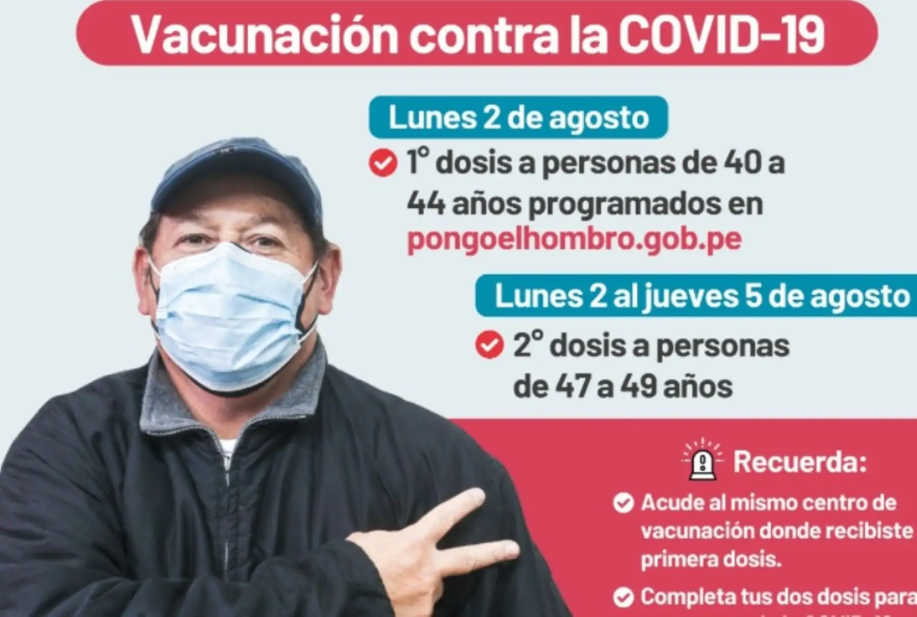 Minsa pide completar las dos dosis para estar protegidos. Foto: Minsa