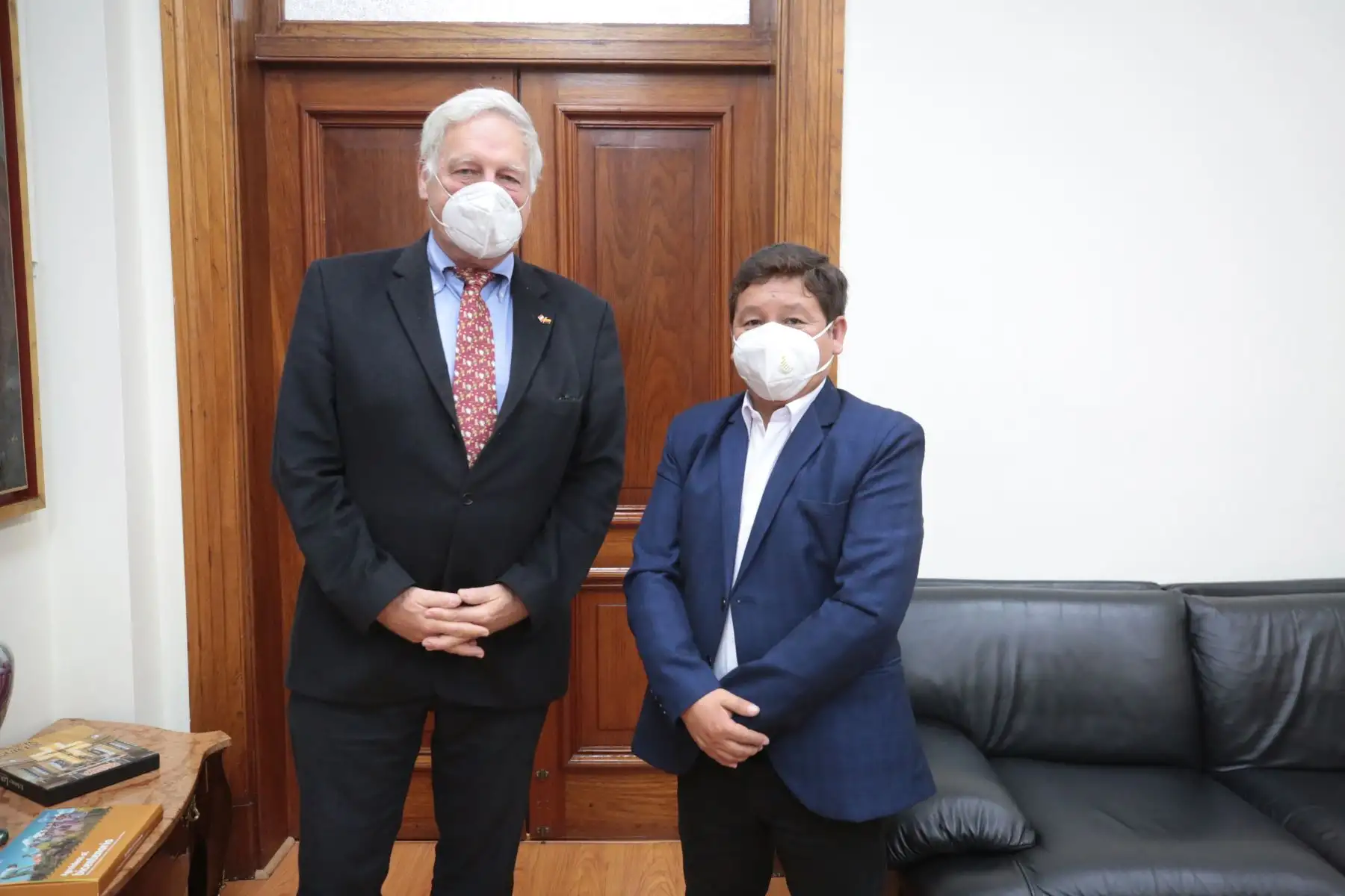 Presidente del Consejo de Ministros, Guido Bellido, se reúne con el embajador de Alemania, Stefan Andreas Herzberg
Foto: PCM