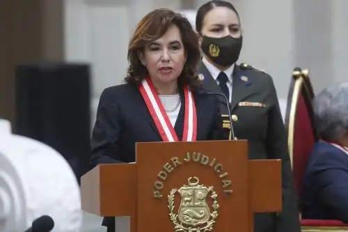 Presidenta del Poder Judicial, Elvia Barrios. ANDINA/Juan Carlos Guzmán