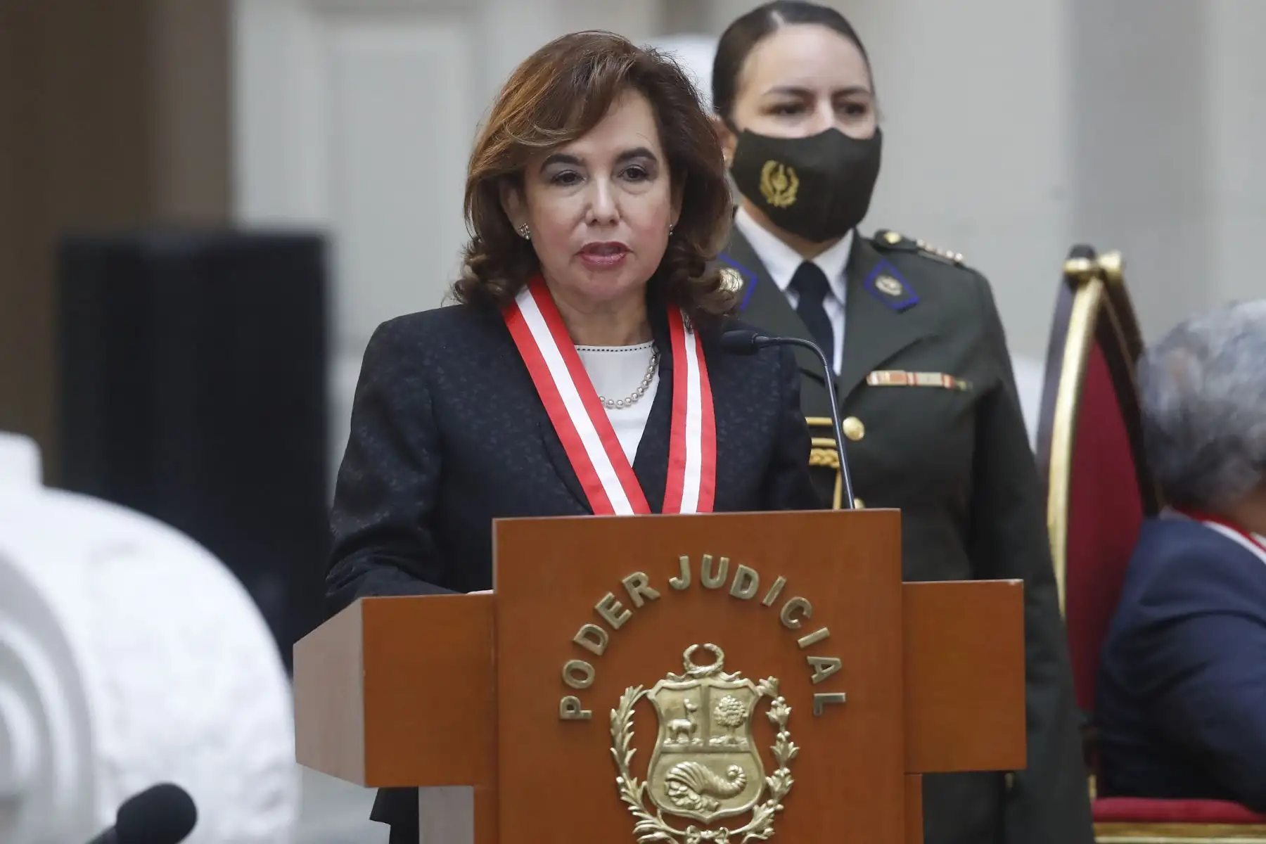 Presidenta del Poder Judicial, Elvia Barrios. ANDINA/Juan Carlos Guzmán
