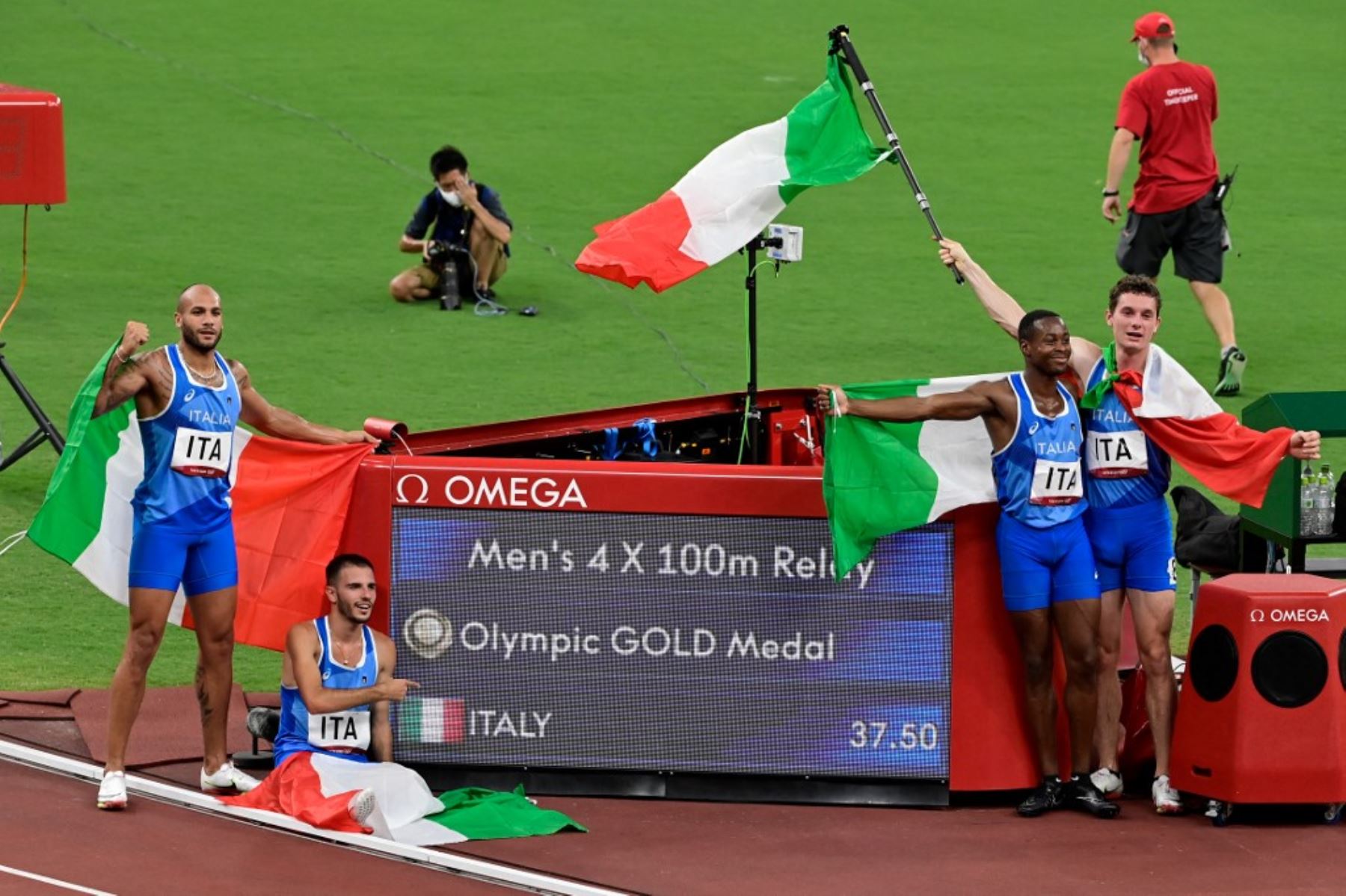 Italia se vuelve a imponer en el atletismo, ahora los hizo en el 4x100 m