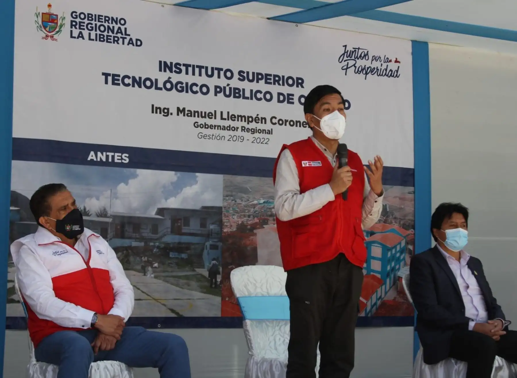 Gobierno impulsará educación técnica y reforzará conectividad y equipamiento de institutos, afirmó el ministro de Educación, Juan Cadillo, durante inauguración de nueva sede del Instituto Superior de Otuzco, en La Libertad. ANDINA/Difusión