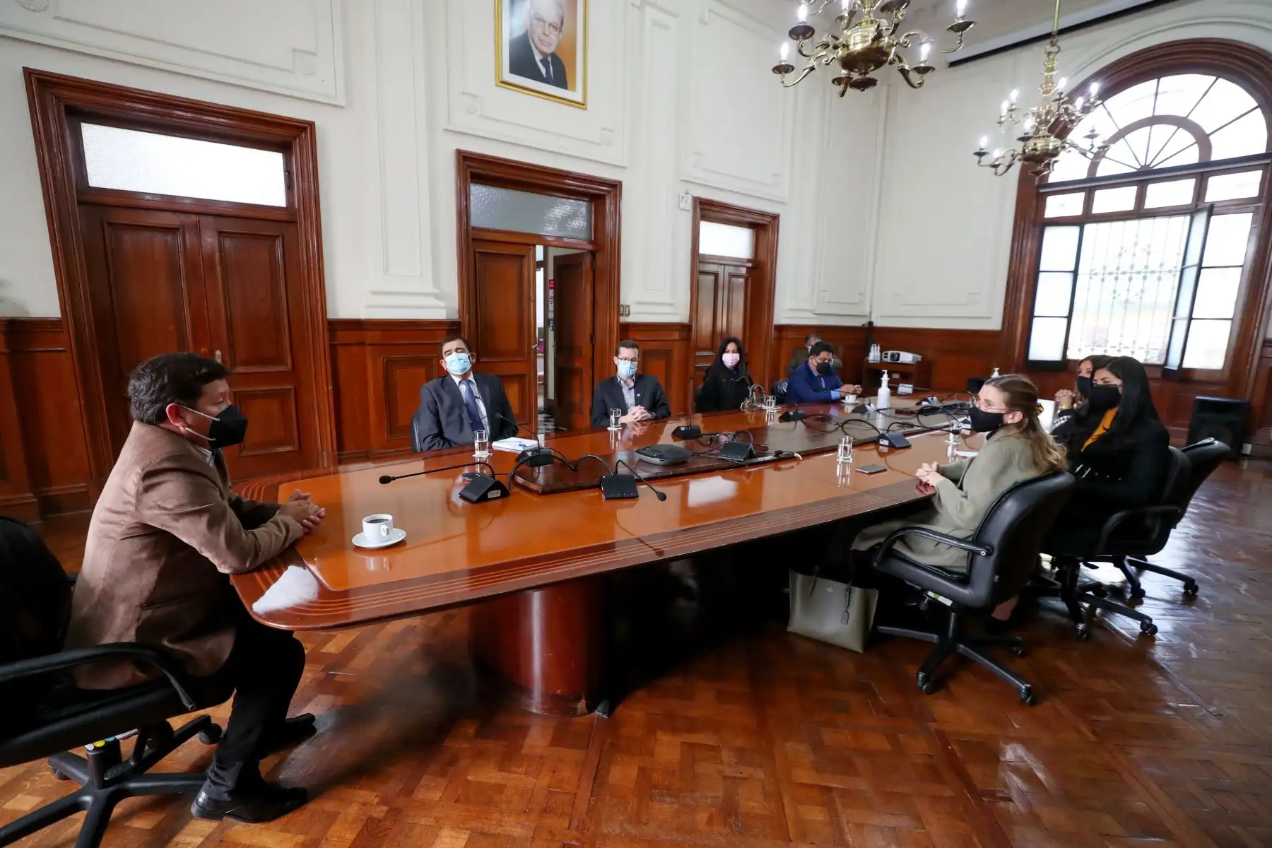 El titular de la PCM, Guido Bellido, se reunió con la bancada de Avanza País. ANDINA/Difusión
