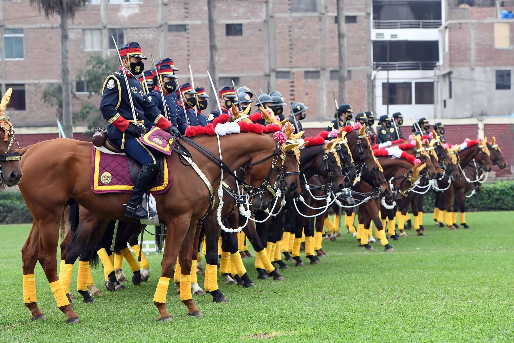 Ministro del Interior, Juan Carrasco Millones, participa en la ceremonia por el 197.° aniversario de la gloriosa Batalla de Junín y el Día de la Caballería Peruana, desarrollada en la sede de la Unidad Histórica de la Policía Montada - El Potao.
Foto: Mininter