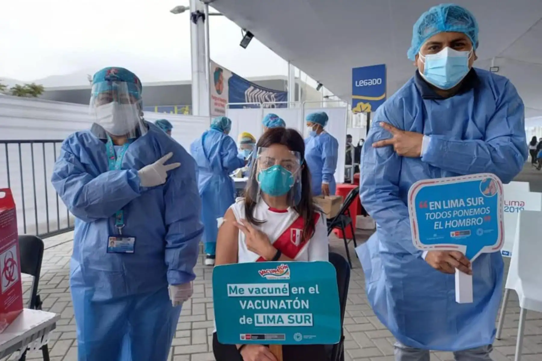 En la Vacunatón de Lima Sur, se aplicaron 11 405 dosis contra la covid-19 durante las primeras 24 horas. Foto: ANDINA/Minsa