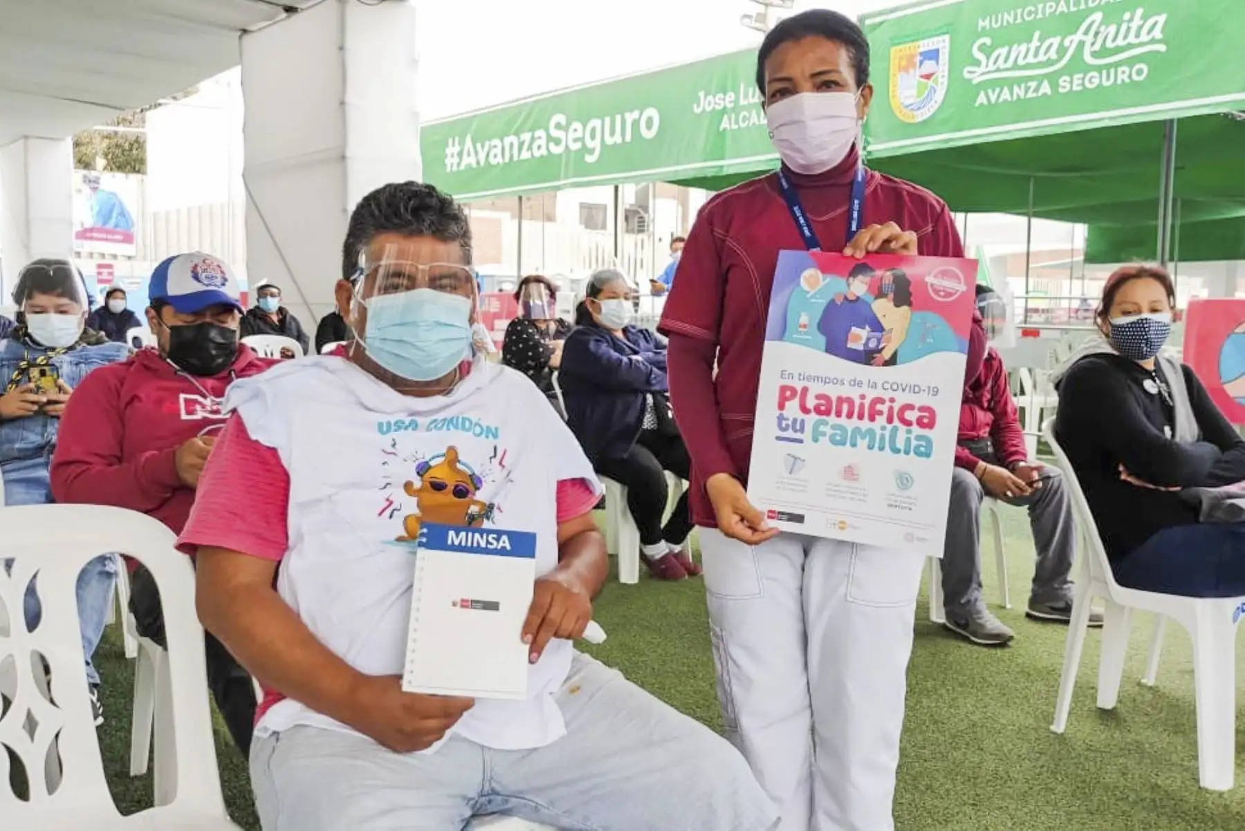 Así se desarrolla el cuarto Vacunatón en el Estadio Chancas de Santa Anita. Foto: ANDINA/Minsa