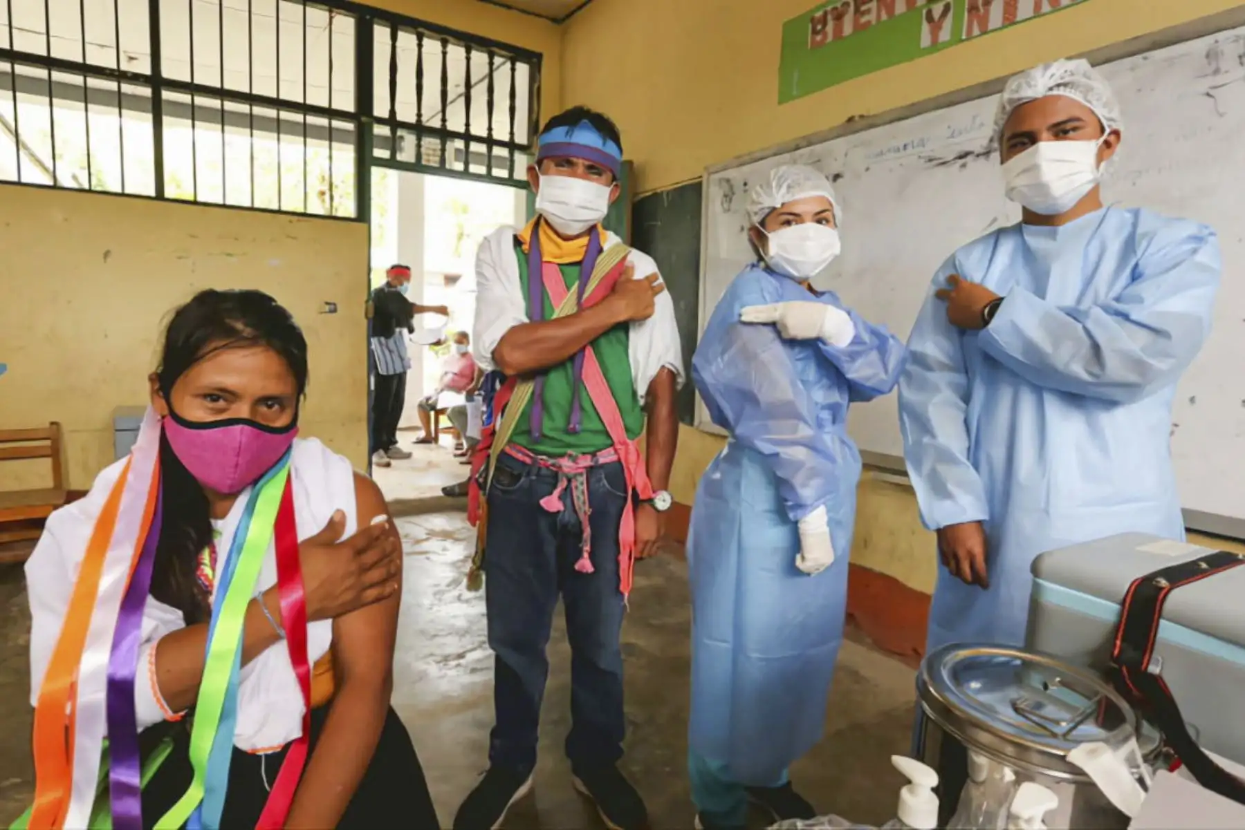 Más de 62 400 dosis contra la COVID-19 se aplicaron en pueblos indígenas amazónicos hasta el 6 de agosto. El objetivo es llegar a todos los rincones del país. Foto: ANDINA/Minsa