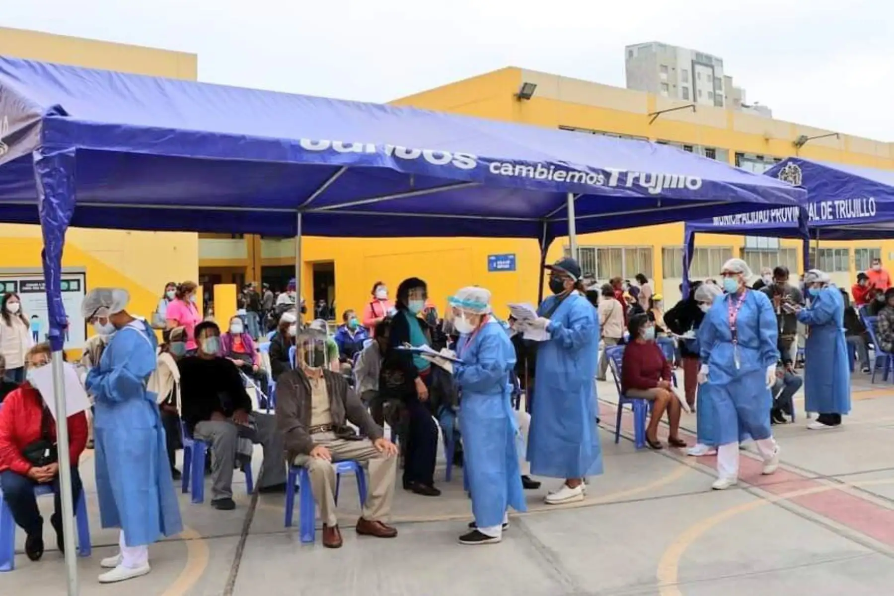 Desarrollo de la Vacunatón contra la COVID-19 en La Libertad. 

Foto: ANDINA/Difusión