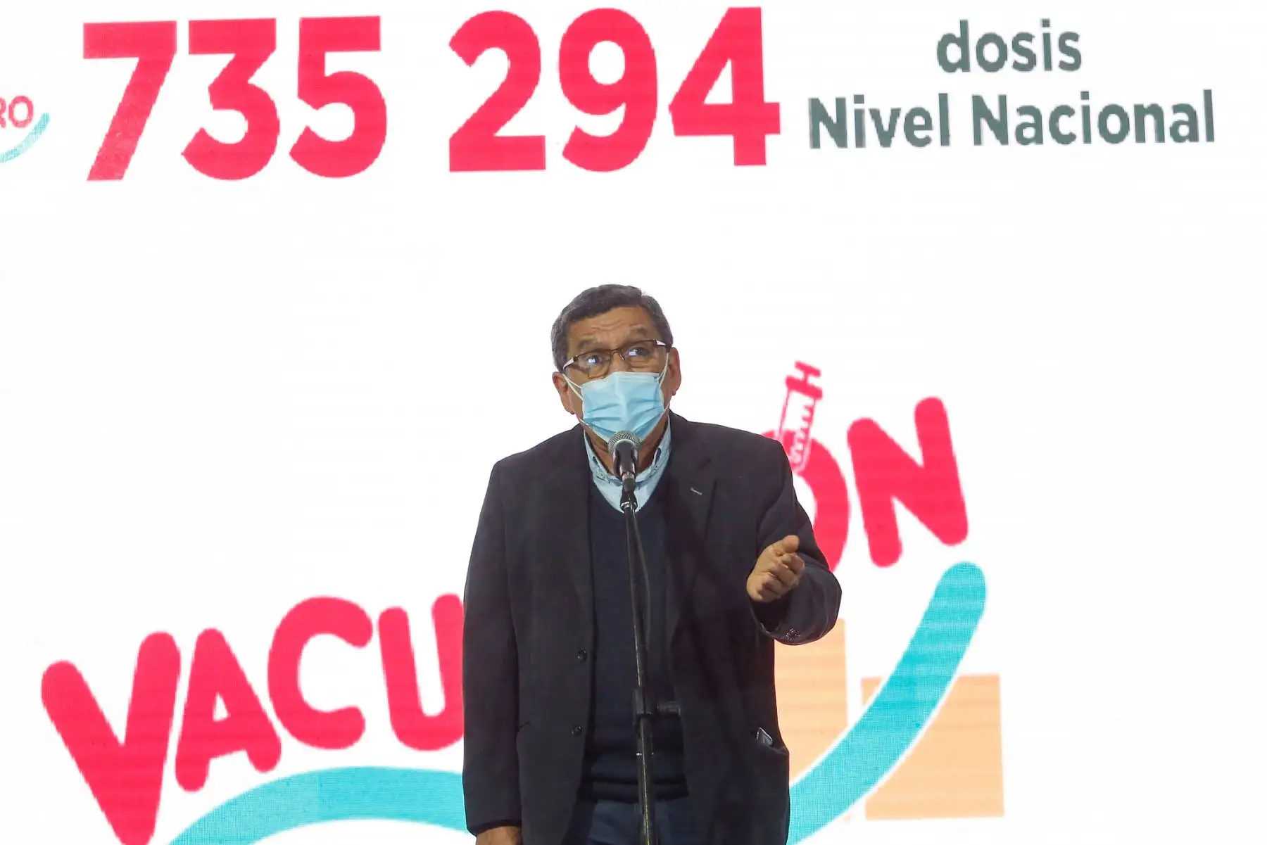 Ministro de Salud Hernando Cevallos participa de la clausura de la 4ta jornada de Vacunatón contra la covid-19.

Foto:ANDINA/Minsa