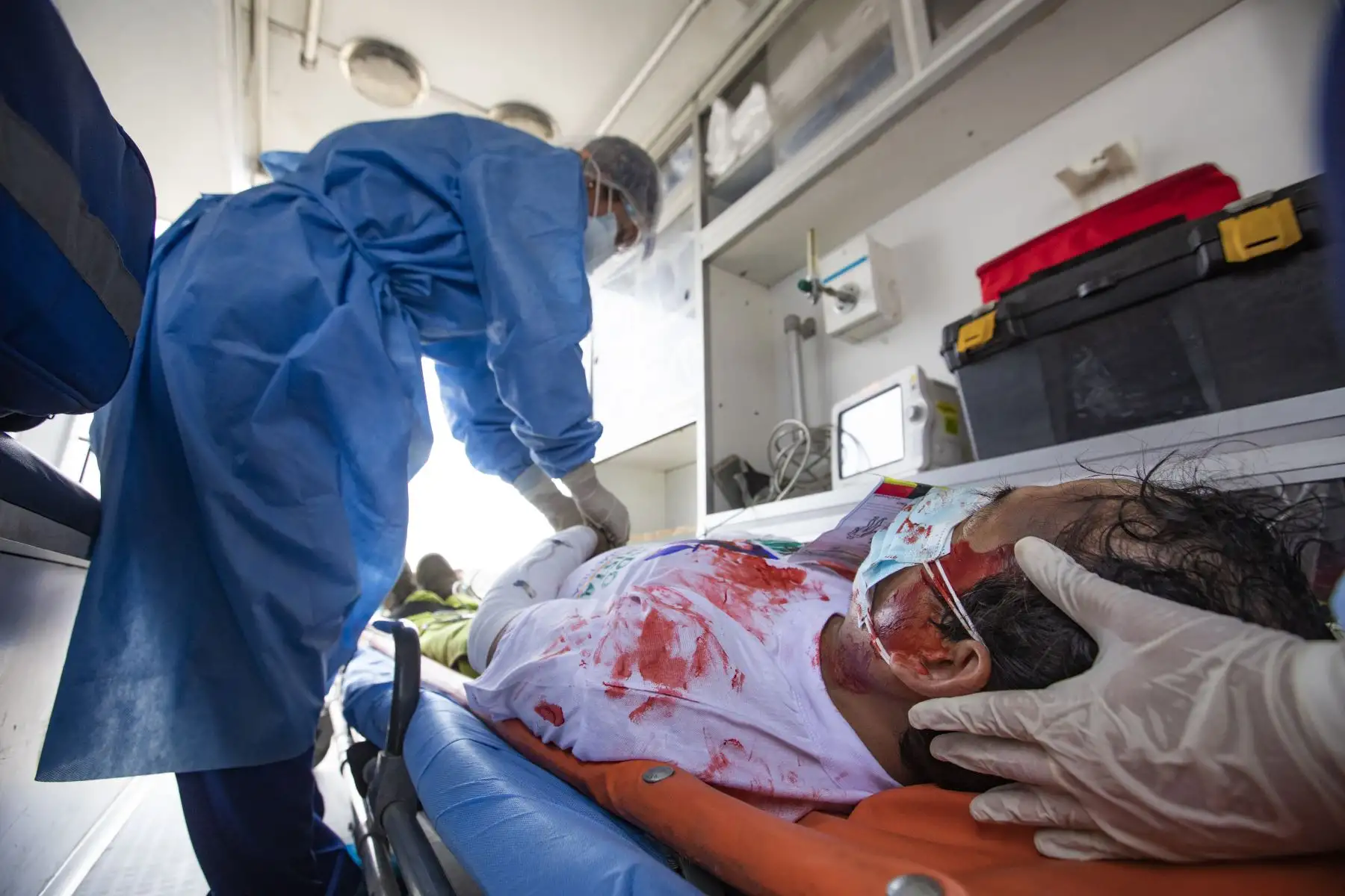 Empresa Municipal de Mercados, EMMSA, organiza primer Simulacro de Sismo en el Mercado Temporal Tierra Prometida en Lima.
Foto: MML