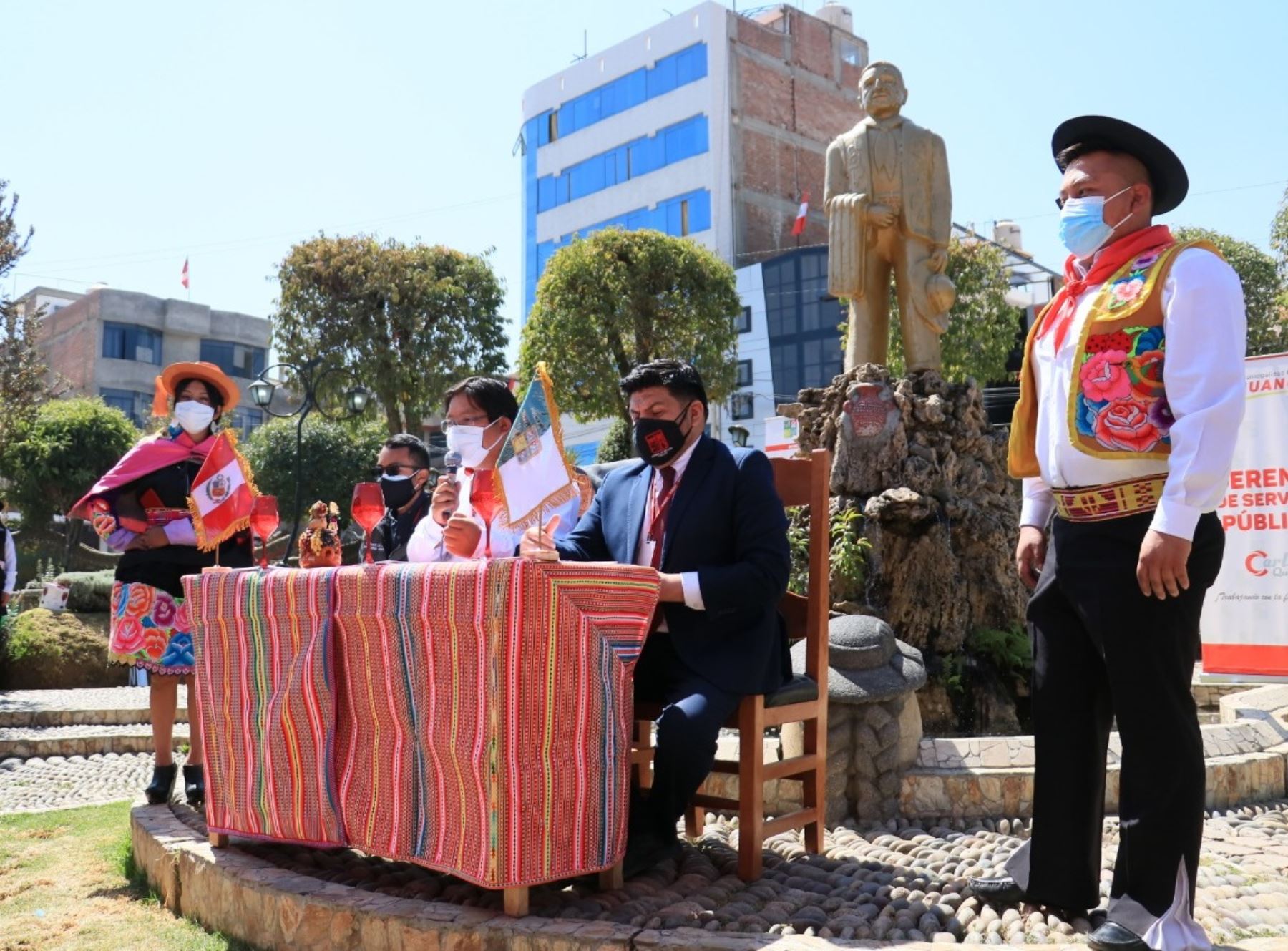 La Municipalidad de Huancayo organiza primer matrimonio civil masivo virtual a más de un año de la llegada de la pandemia de covid-19. ANDINA/Difusión