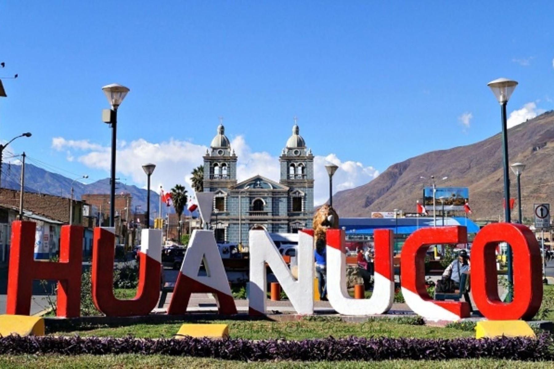 Plaza de Armas de la ciudad de Huánuco, que celebra su 482 aniversario de fundación española. Foto: ANDINA/Archivo.