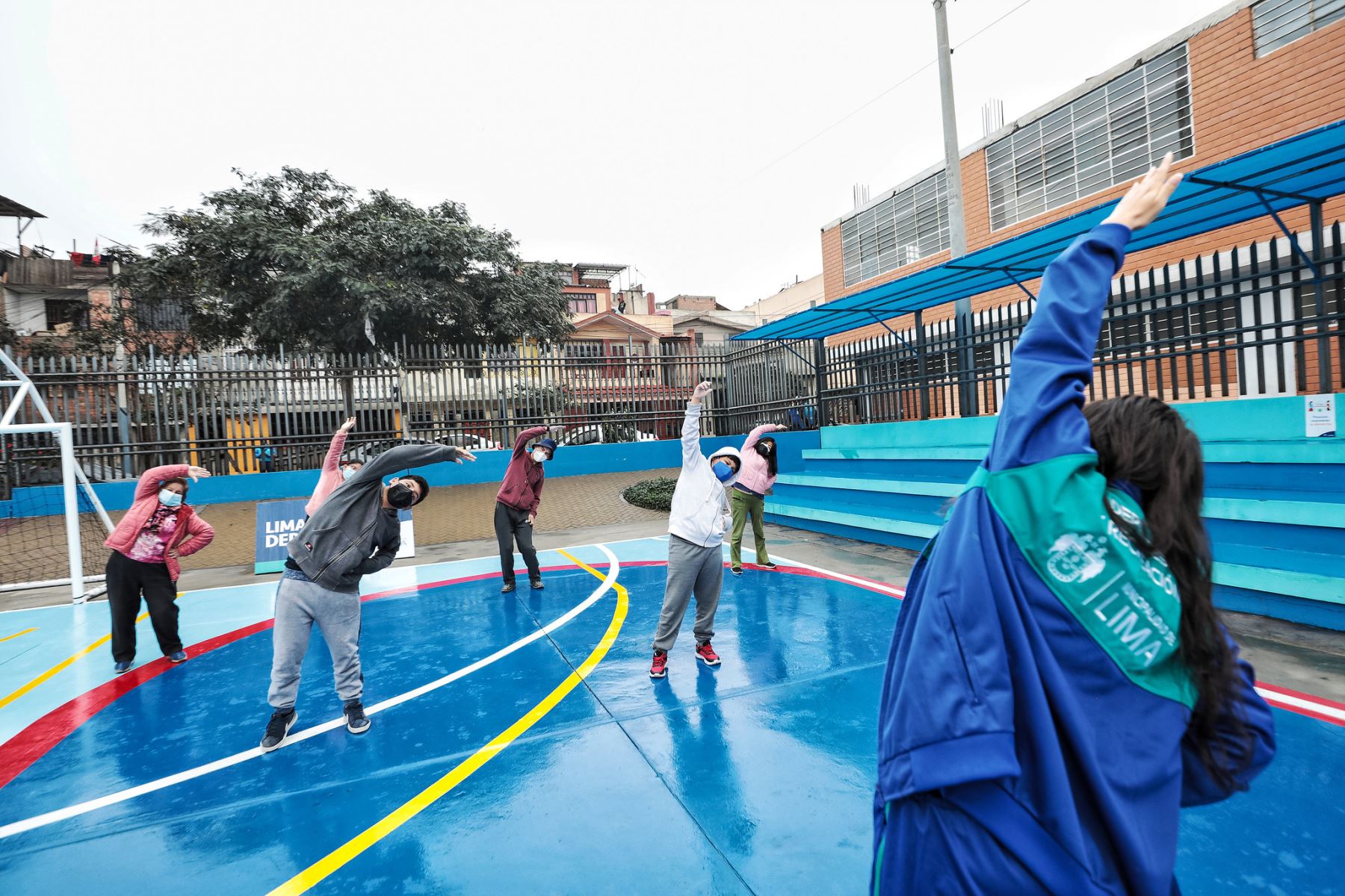 Municipalidad de Lima renueva 16 losas deportivas. Foto: Cortesía/ANDINA