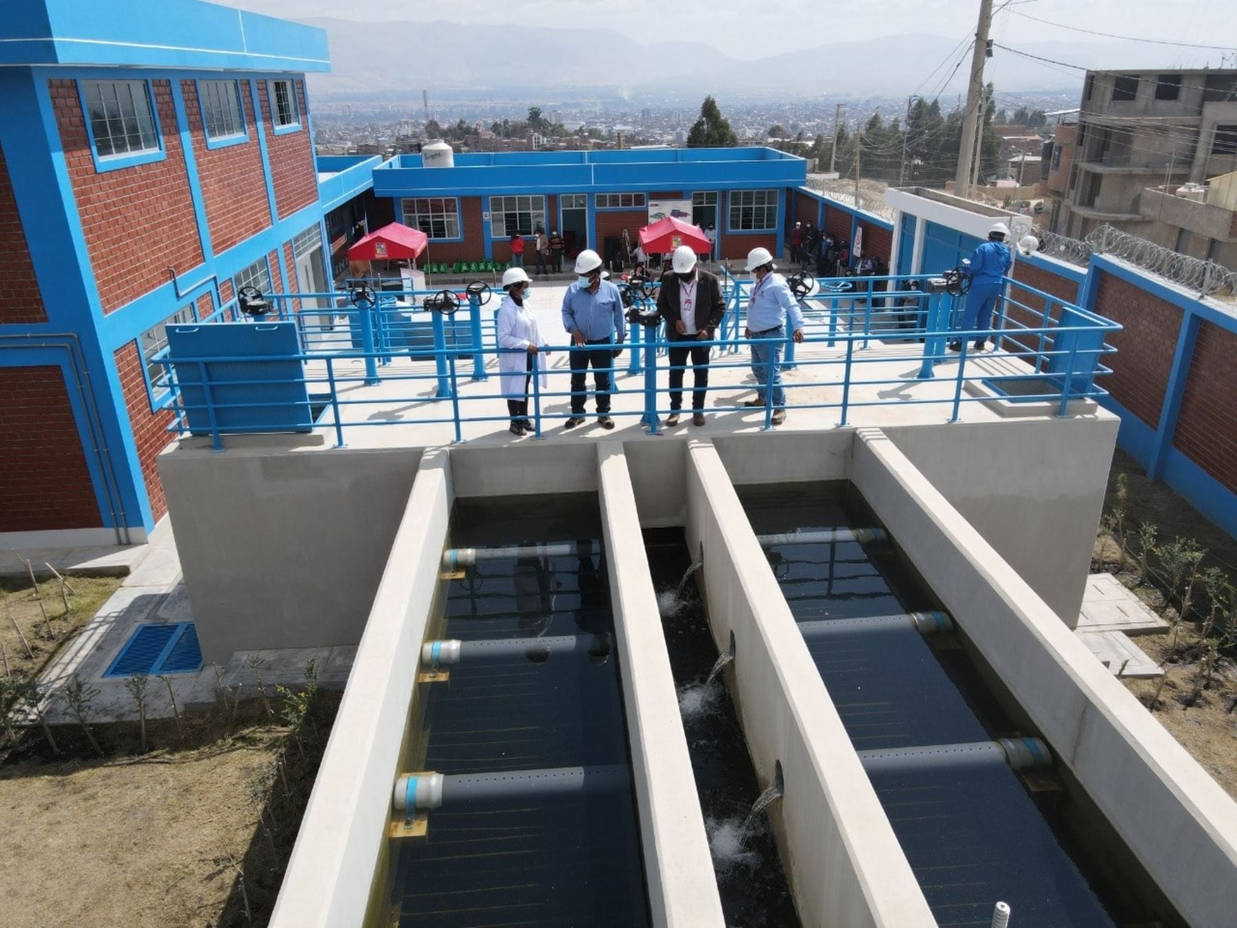La Municipalidad Provincial de Huancayo puso en funcionamiento una planta de tratamiento de agua potable que beneficia a pobladores de la zona de Torre Torre. ANDINA/Difusión
