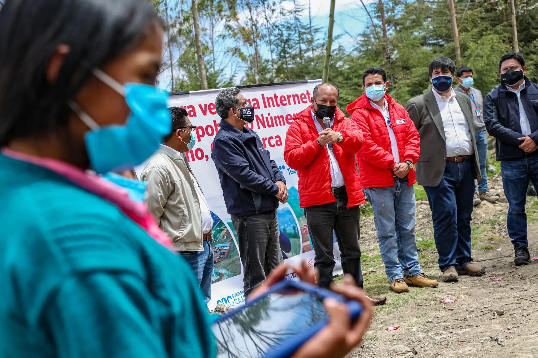 El ministro de Transportes y Comunicaciones, Juan Silva participó de la activación de la antena 4G junto a autoridades de la región Cajamarca.
Foto: MTC