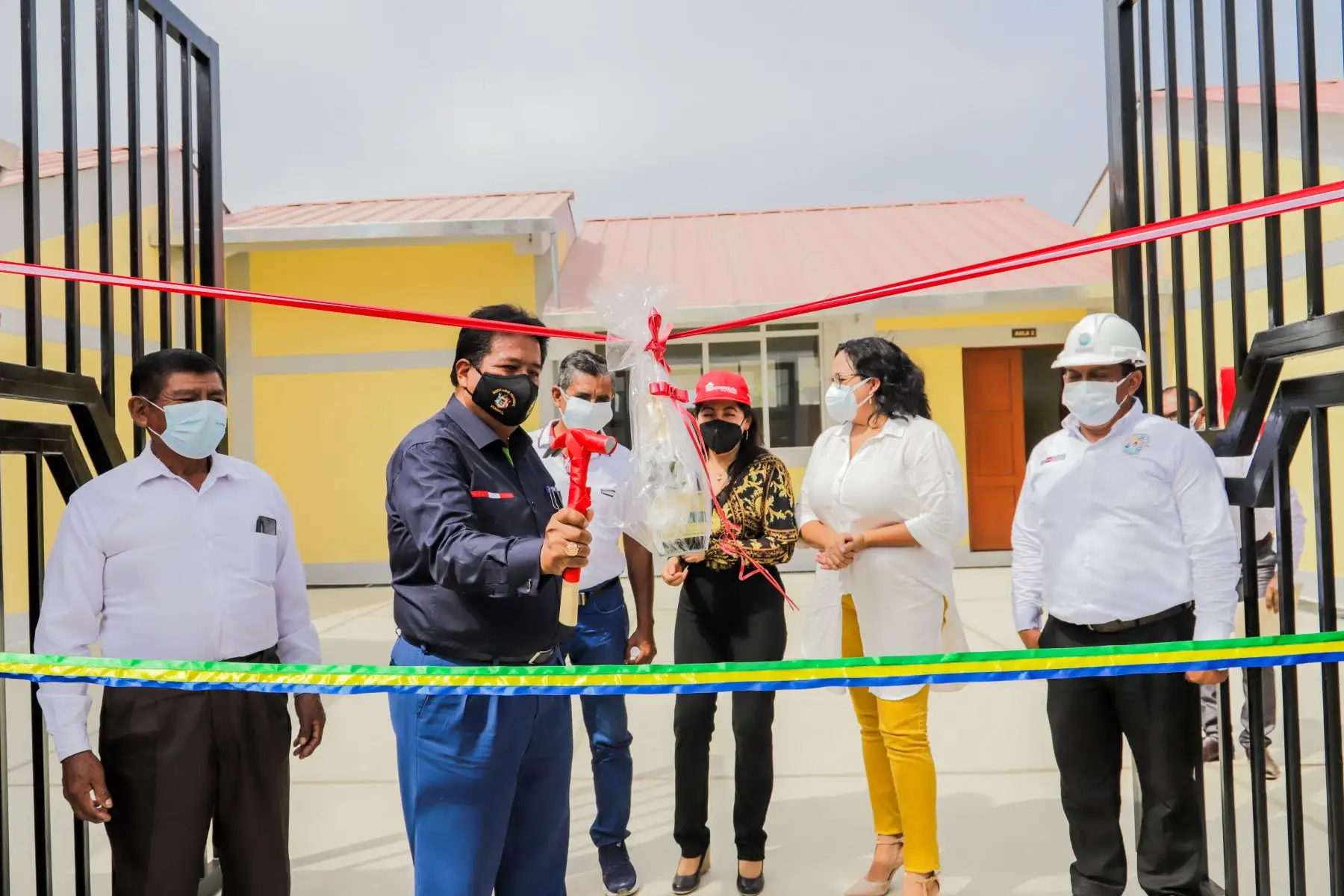 Inauguración de colegio inicial Jerusalén en Tumbes, obra financiada por la ARCC.