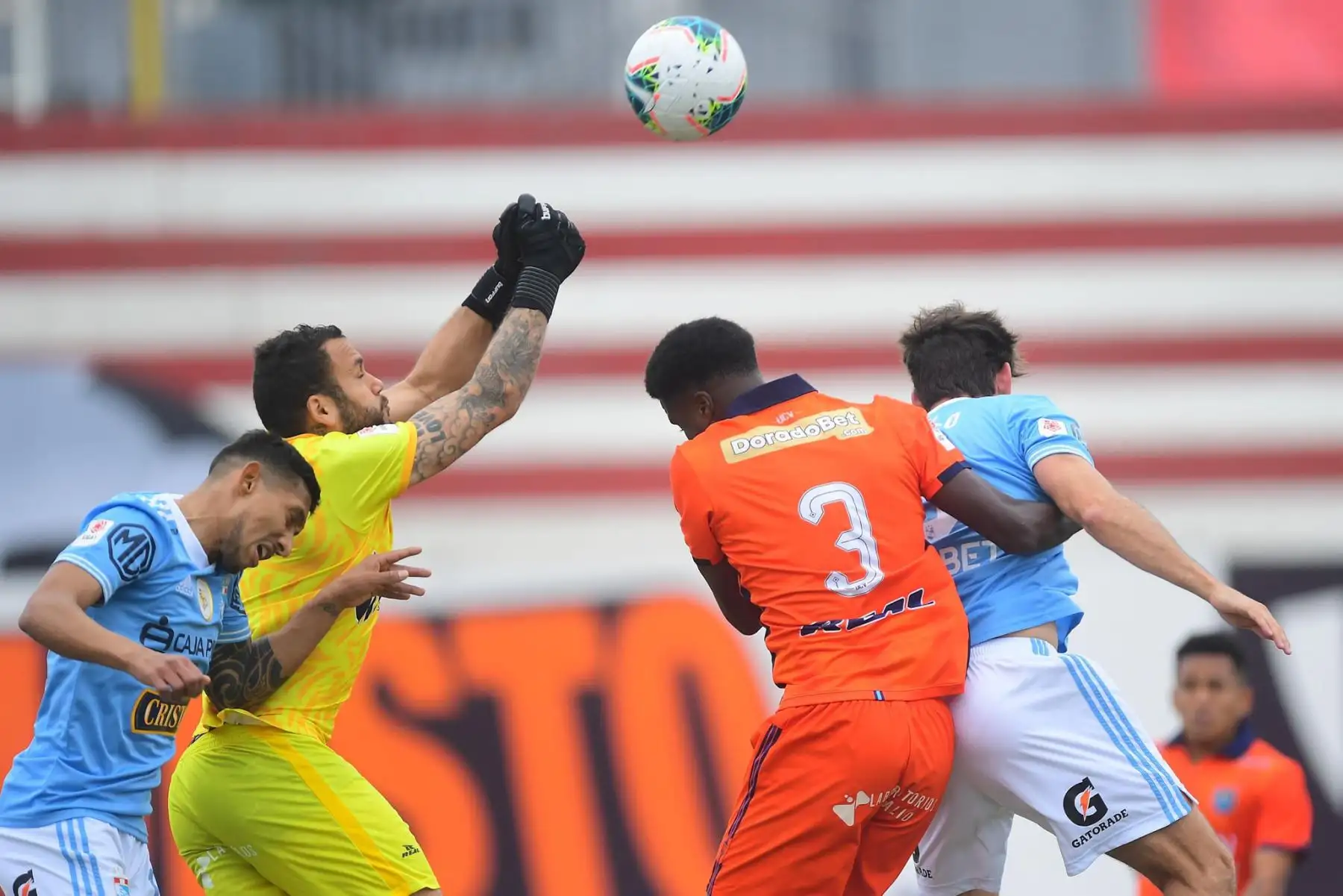Sporting Cristal choca ante UCV en partido por la sexta fecha de la Liga 1, en el Estadio Miguel Grau. Foto: Liga 1