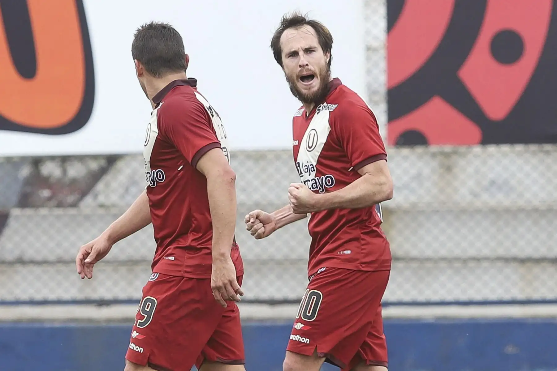 Hernán Novick de Universitario marca el 1-0 ante Ayacucho FC durante partido por la sexta fecha de la Liga 1, en el estadio Iván Elías Moreno. Foto: Liga 1