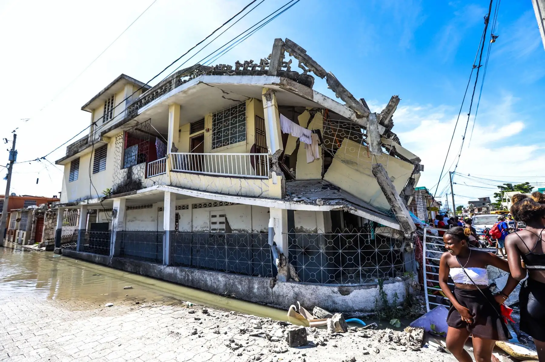 Imágenes del terremoto de magnitud 7,2 en Los Cayos, Haití. Foto: EFE