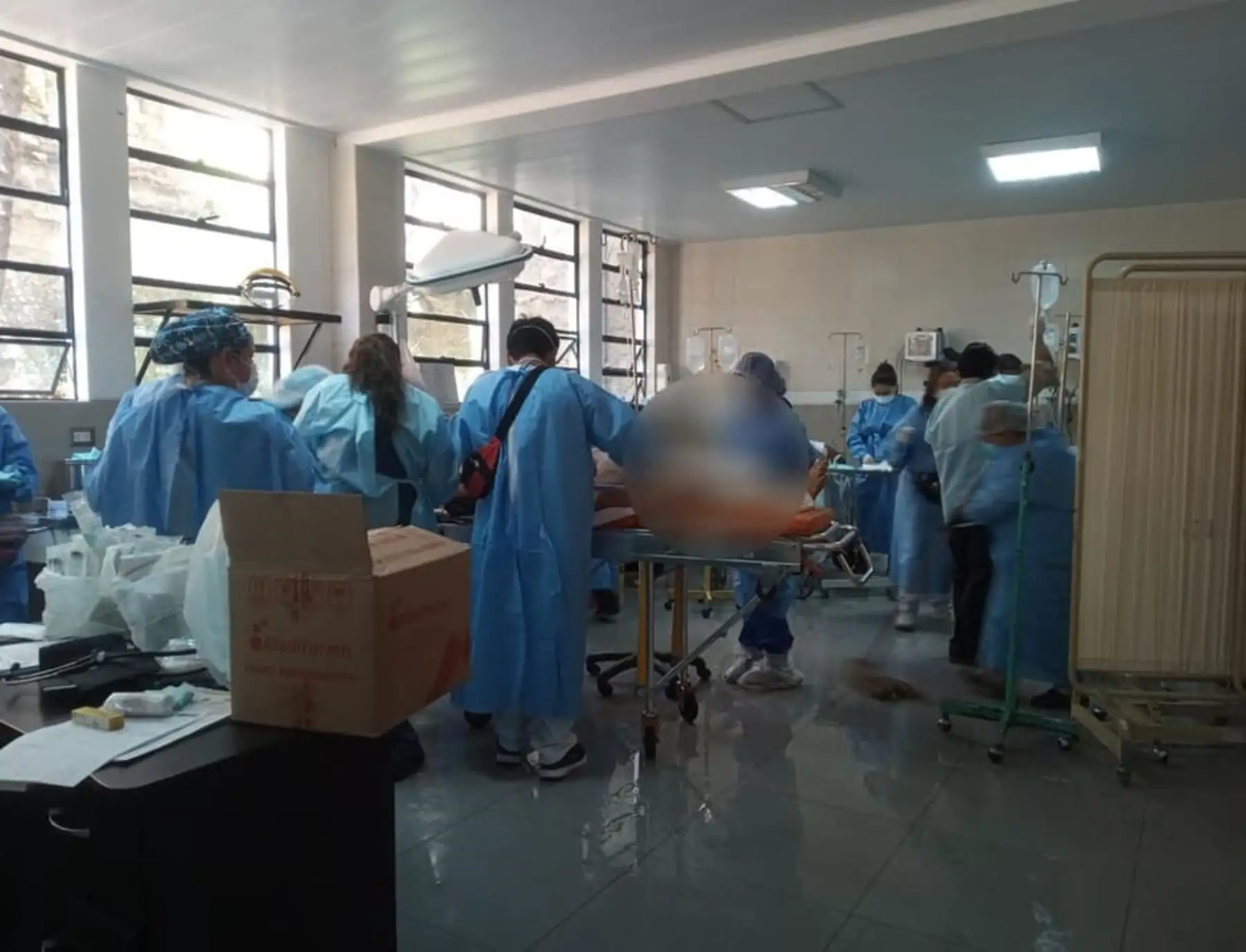 Cinco obreros resultan heridos con quemaduras por incendio en obra que se ejecutaba en un colegio de la provincia de Carhuaz, en Áncash. ANDINA/Difusión