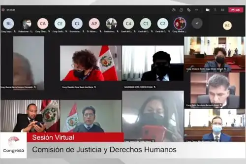 Integrantes de la Comisión de Justicia del Congreso. Foto: ANDINA/difusión.