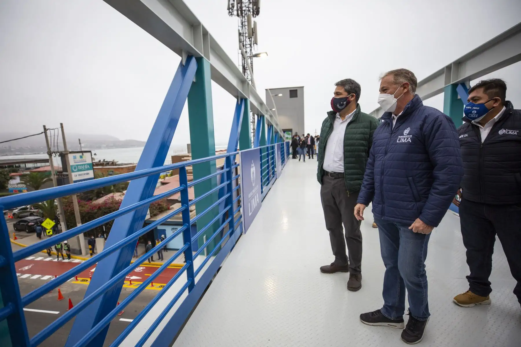 Alcalde de Lima, Jorge Muñoz entrega nuevo puente peatonal inclusivo en el distrito de Barranco.
Foto: MML