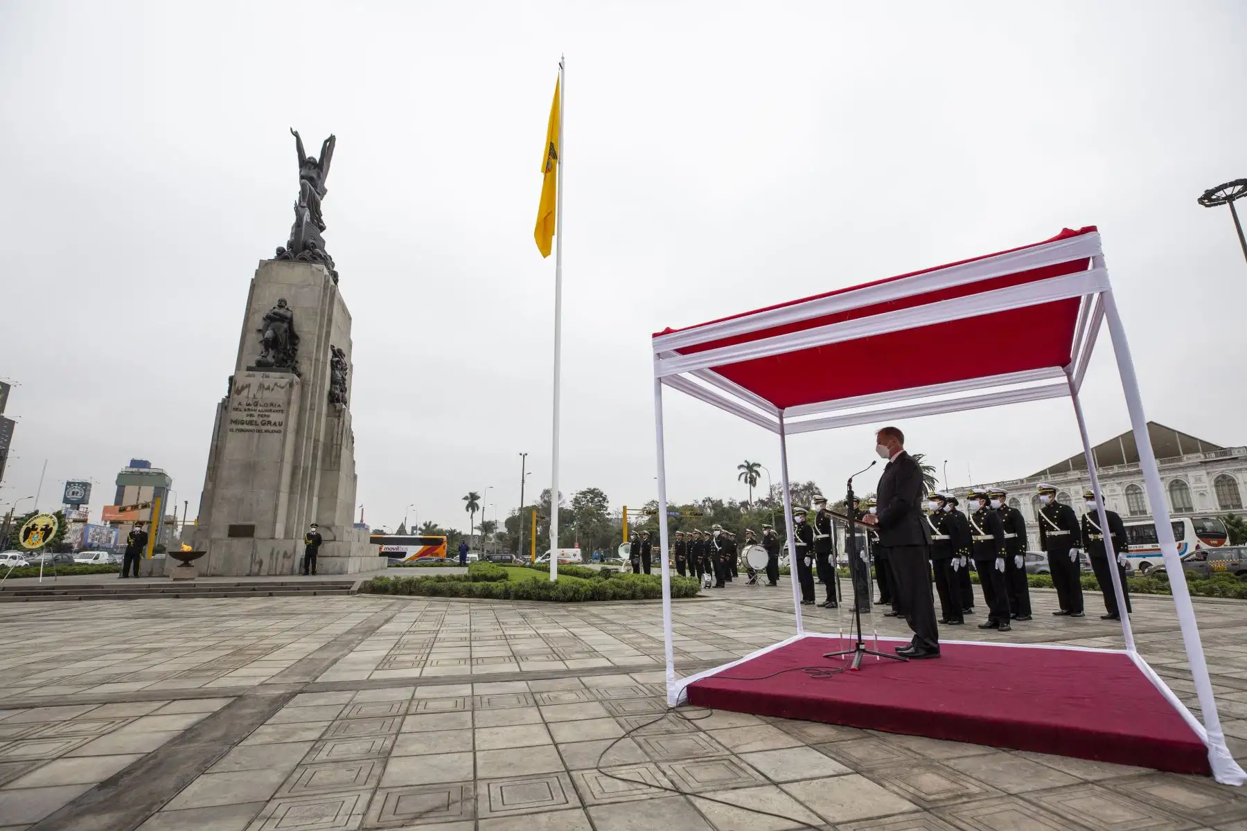 El alcalde de Lima, Jorge Muñoz entrega totalmente restaurado el monumento a Miguel Grau Seminario, en el marco de la recuperación integral del Centro Histórico de Lima y en conmemoración del bicentenario de la independencia del Perú.
Foto: MML