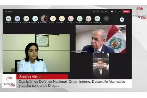 Sesión de instalación de la Comisión de Defensa del Congreso. ANDINA/Difusión
