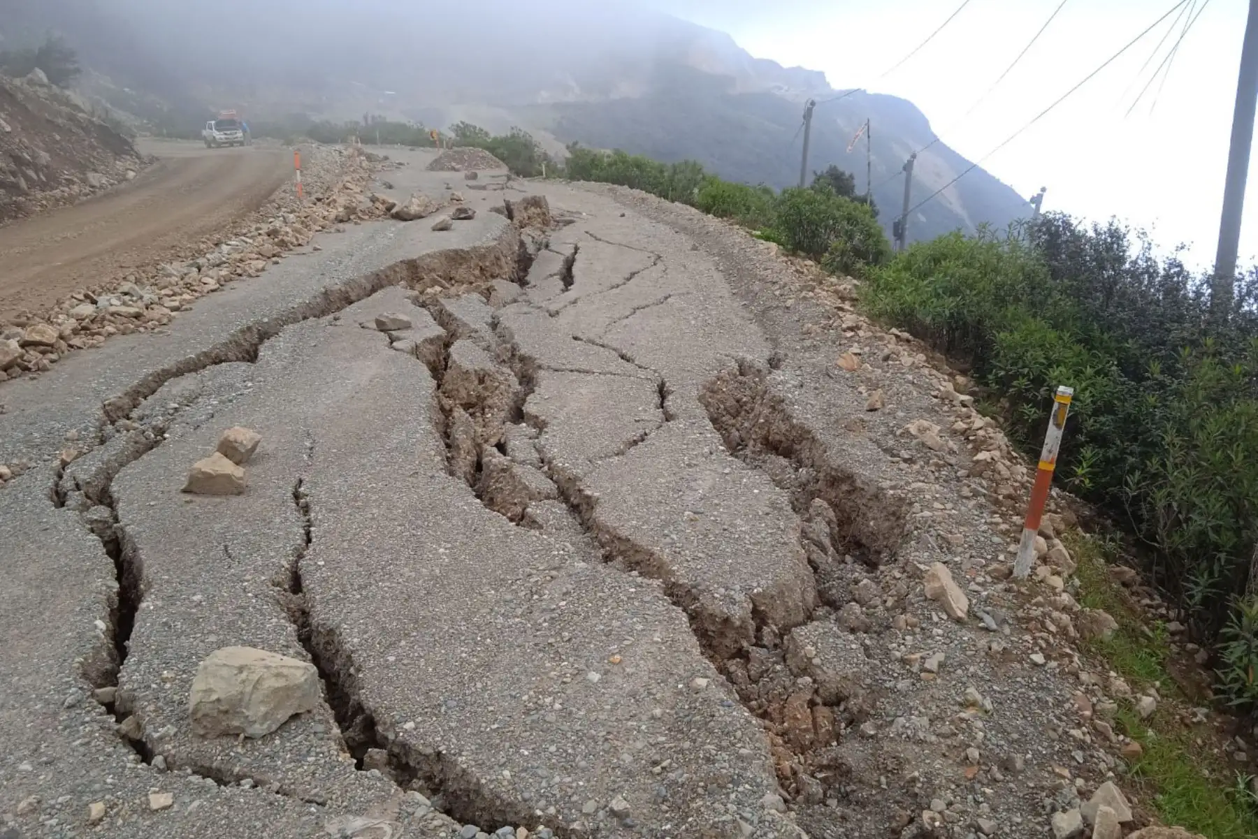 El 17 de marzo del 2021 se registró un deslizamiento en la quebrada Pusmalca, en la sierra de la región Piura. Foto: ANDINA/Ingemmet