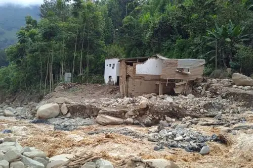 El 17 de marzo del 2021 se registró un deslizamiento en la quebrada Pusmalca, en la sierra de la región Piura. Foto: ANDINA/Ingemmet