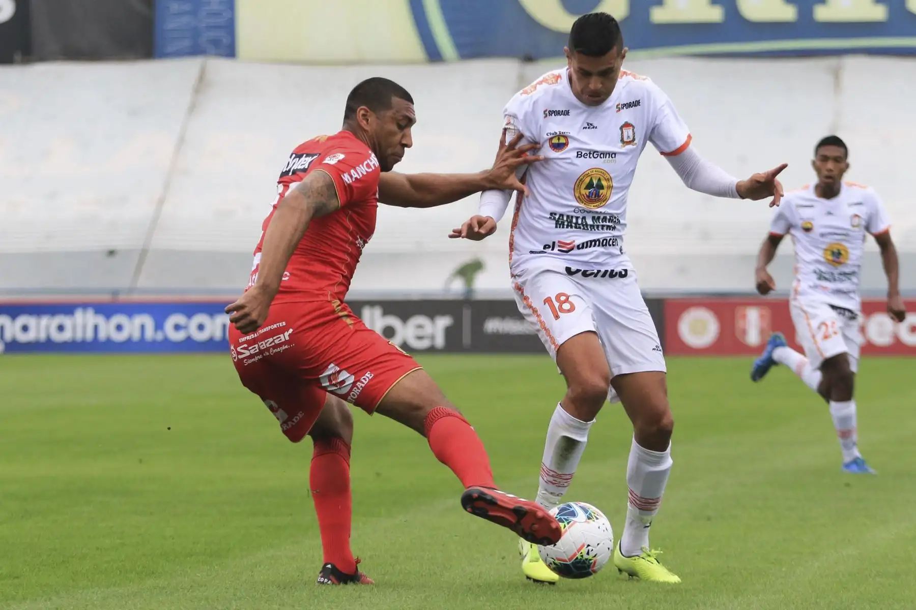 Sport Huancayo y Ayacucho FC empataron 1-1 en un partido por la séptima jornada de la Fase 2 en el Estadio Alberto Gallardo del Cercado de Lima. Foto: La Liga