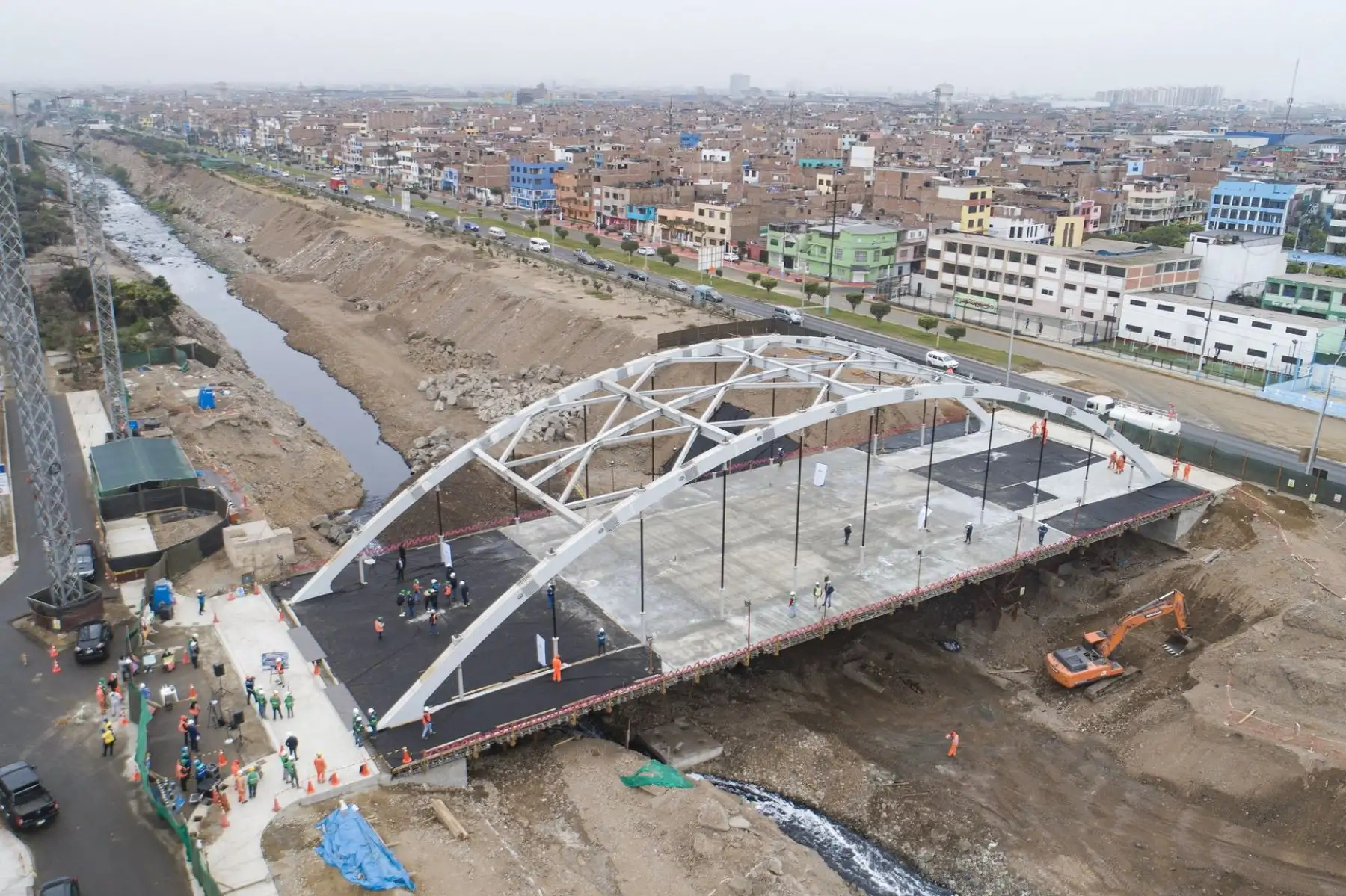 Construcción de infraestructura vial. ANDINA/Difusión