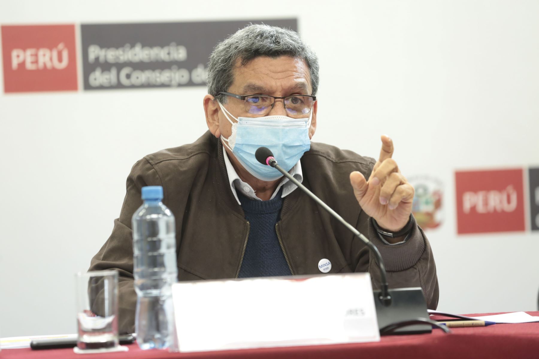 Ministro de Salud, Hernando Cevallos, ofrece conferencia de prensa. Foto: ANDINA/Difusión