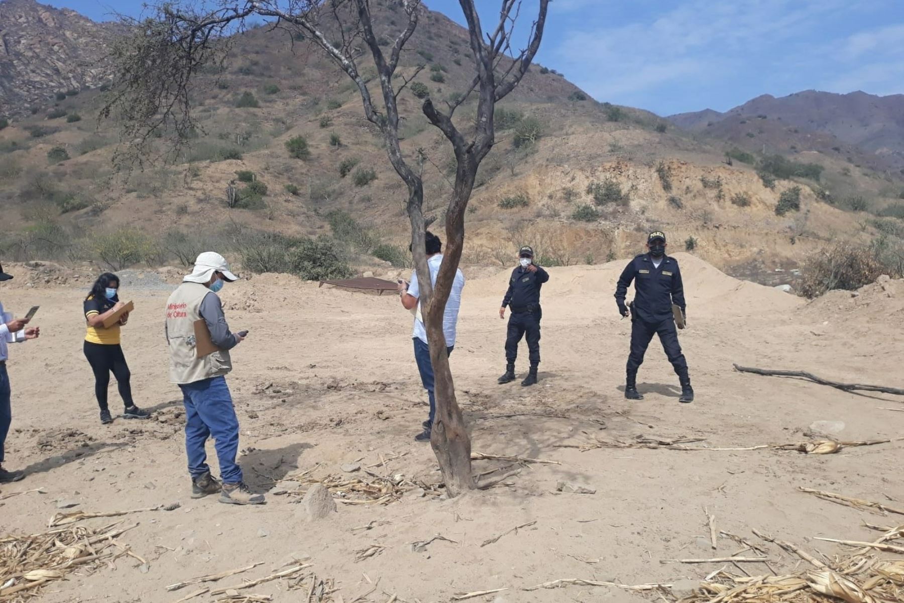 Sitio arqueológico de Culpón Alto, en Lambayeque, afectado por actividades ilegales. Foto: ANDINA/Difusión