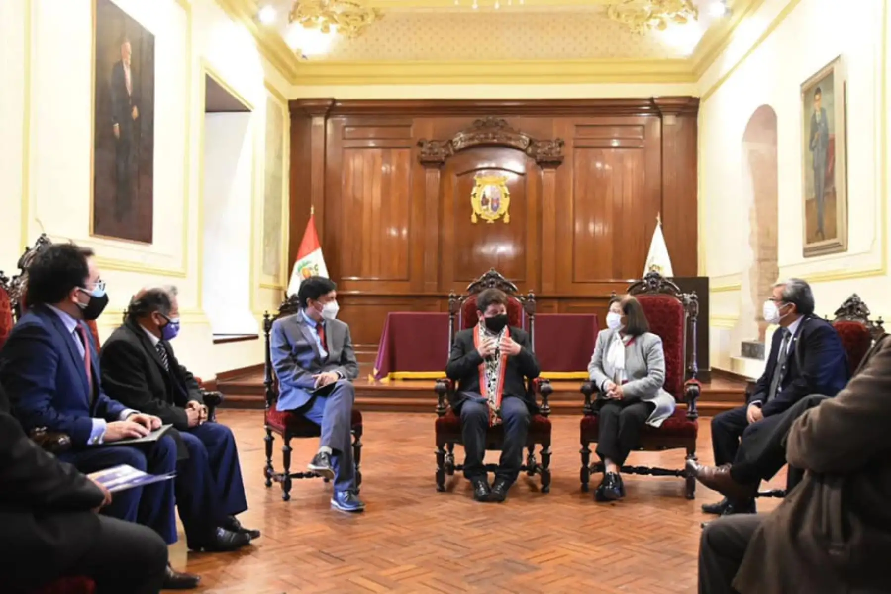 La reunión se llevó a cabo en la Casona de San Marcos.ANDINA/ Minedu