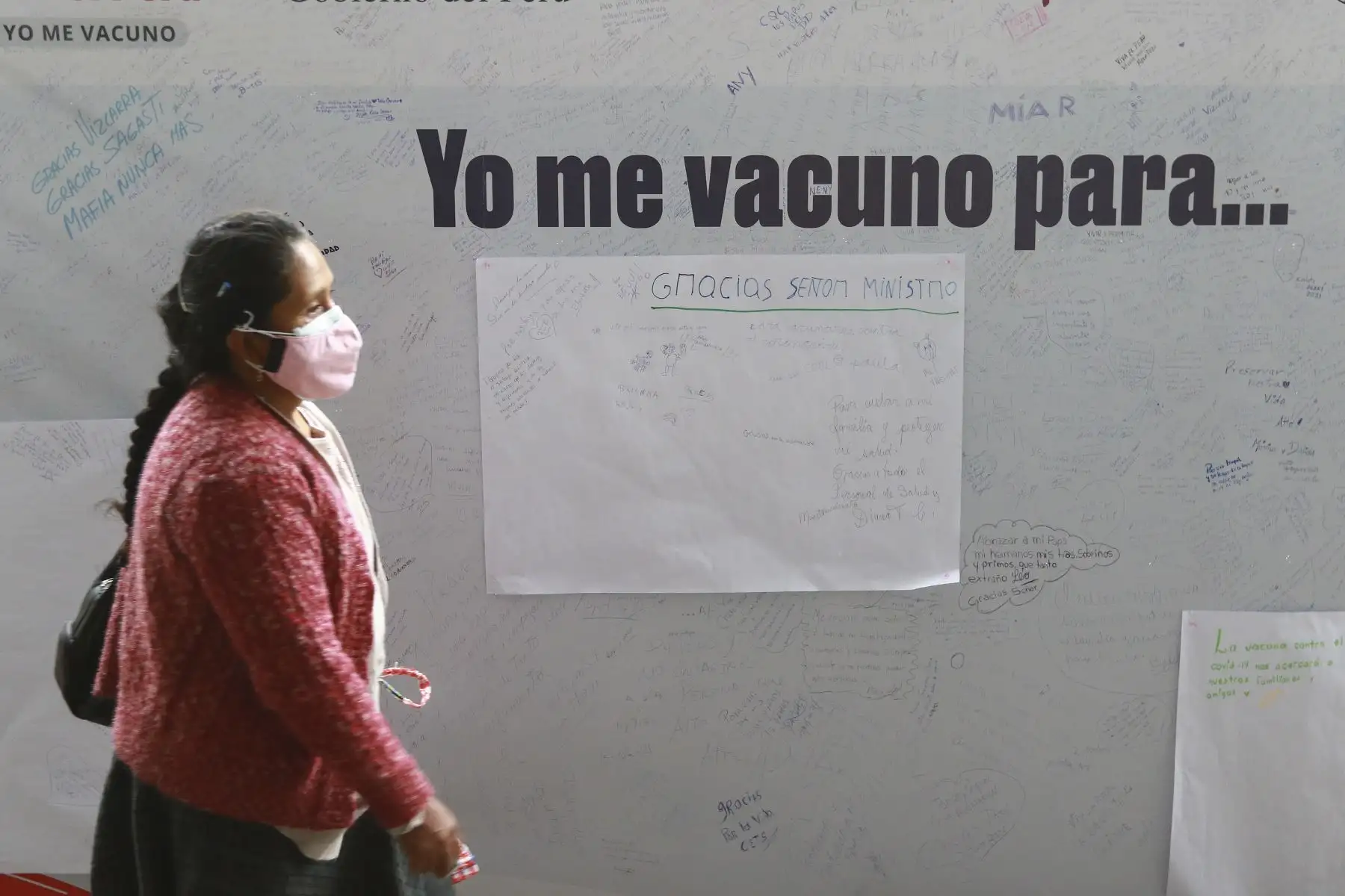 Así se desarrolla el 5to Vacunatón contra la covid-19, en el centro de inmunización del Parque de la Exposición. Foto: ANDINA/Jhonel Rodríguez