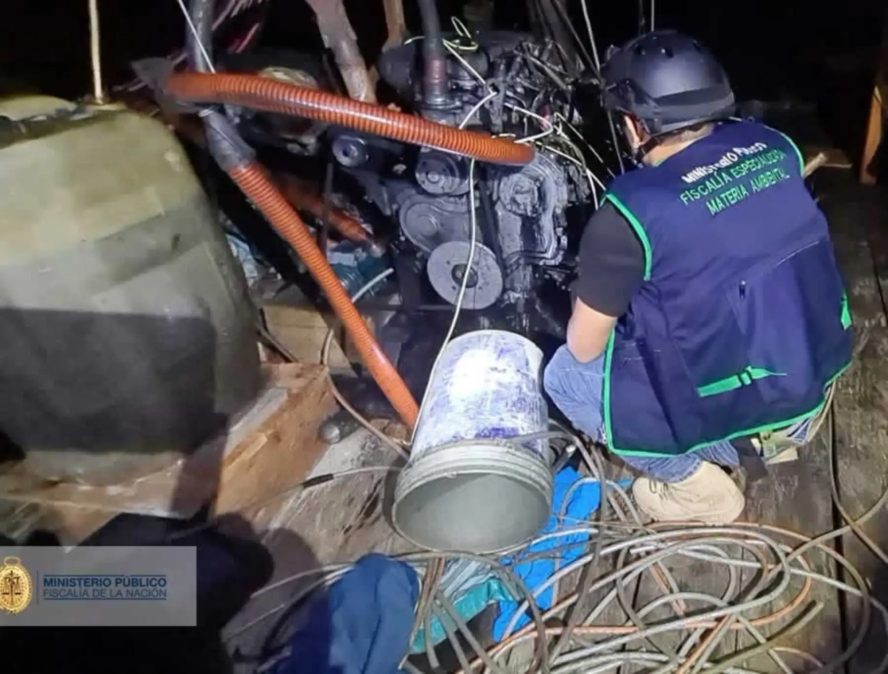 Fiscalía Especializada en Materia Ambiental de Loreto ejecuta operativo contra la minería ilegal en cuenca del río Nanay.