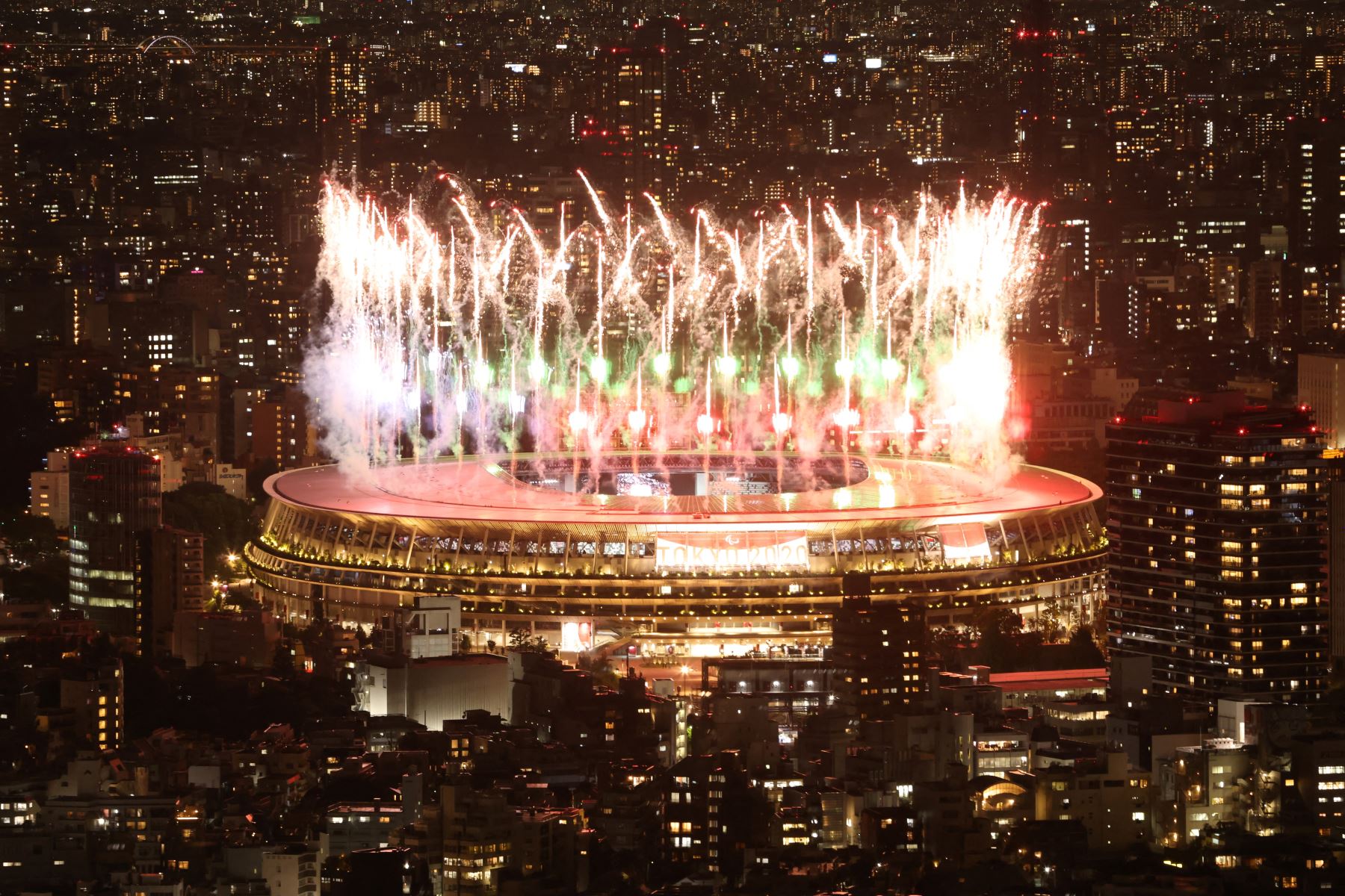 Ceremonia de apertura de los Paralímpicos en el Estadio Olímpico de Tokio. Foto: AFP
