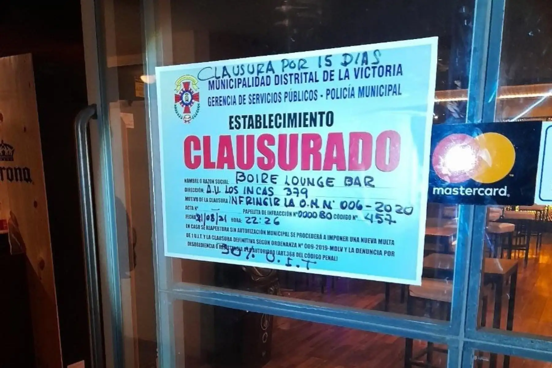 Municipalidad distrital de La Victoria, en Lambayeque, endurecerá sanciones a locales que incumplan reglas sanitarias por covid-19. Foto: ANDINA/Difusión