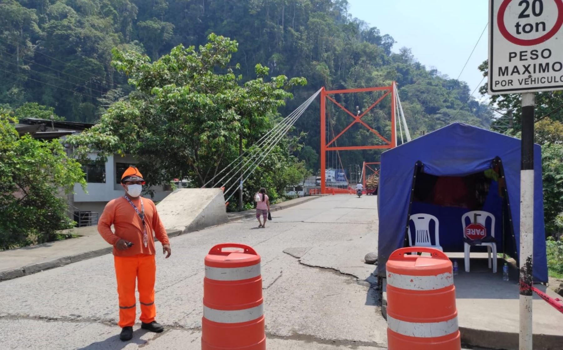 Huánuco: Transportes realiza mantenimiento de puente Córpac de la ruta Tingo María-Monzón