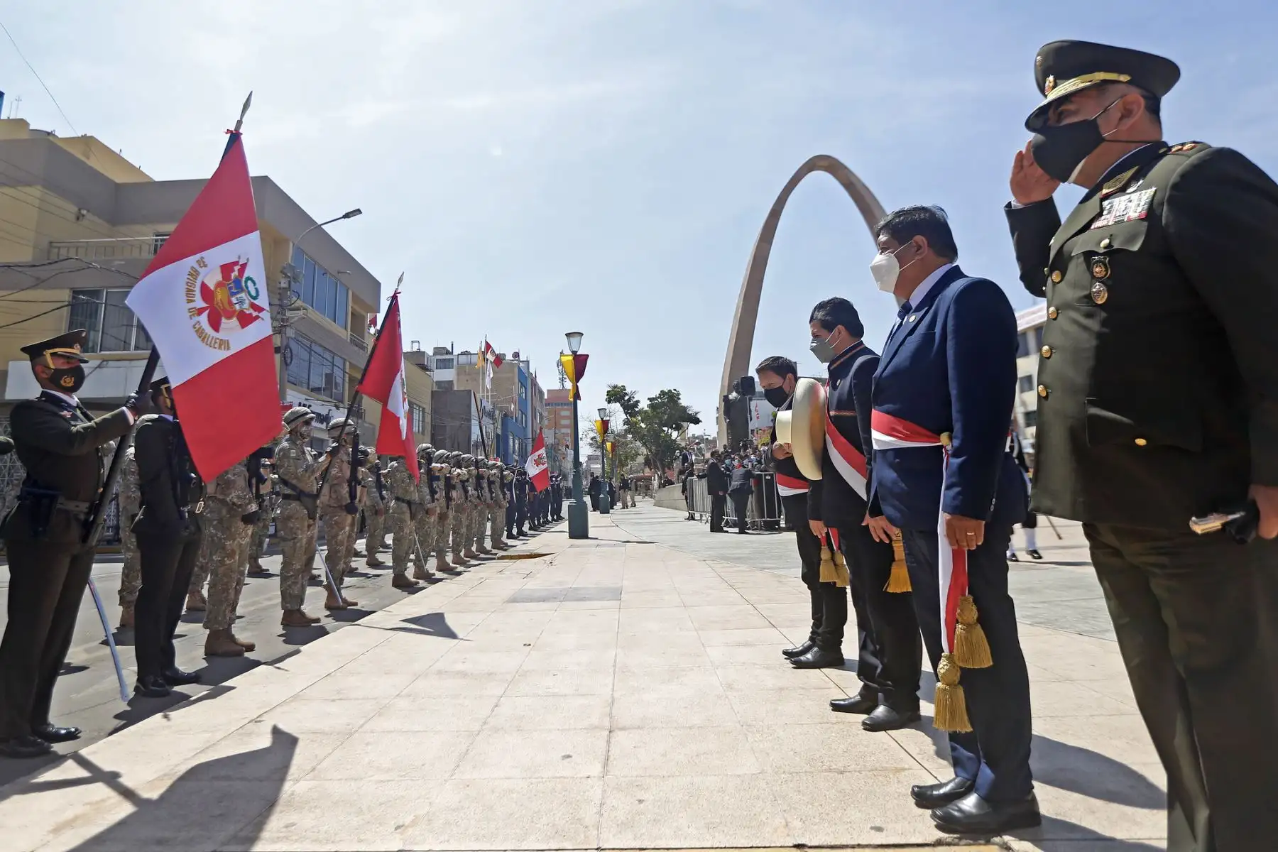 El presidente Pedro Castillo, acompañado por la primera dama, ministros de Estado y autoridades locales, participó en diversas actividades por el 92.º aniversario de la reincorporación de Tacna a la heredad nacional. Foto: ANDINA/Presidencia Perú