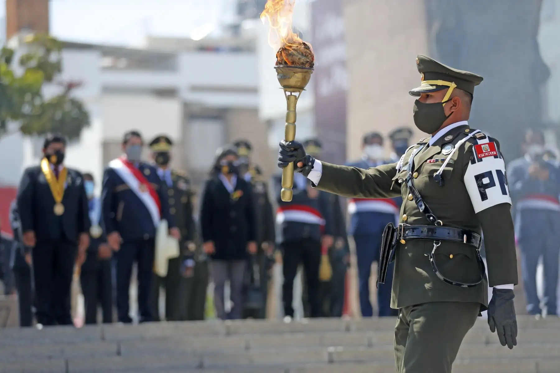 El presidente de la República, Pedro Castillo, participa en 92° aniversario de la reincorporación de Tacna. Foto: Presidencia