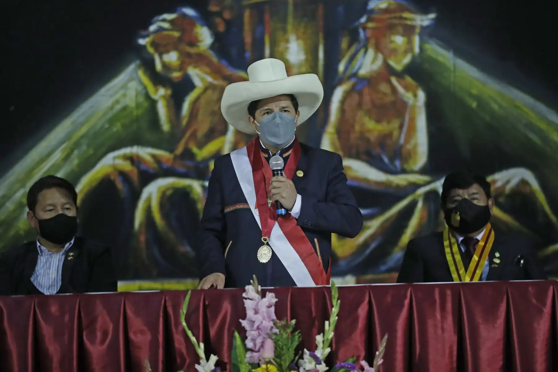 El presidente Pedro Castillo acompañado por la primera dama, ministros de Estado y autoridades locales, participó en diversas actividades por el 92.º aniversario de la reincorporación de Tacna. Foto: Presidencia
