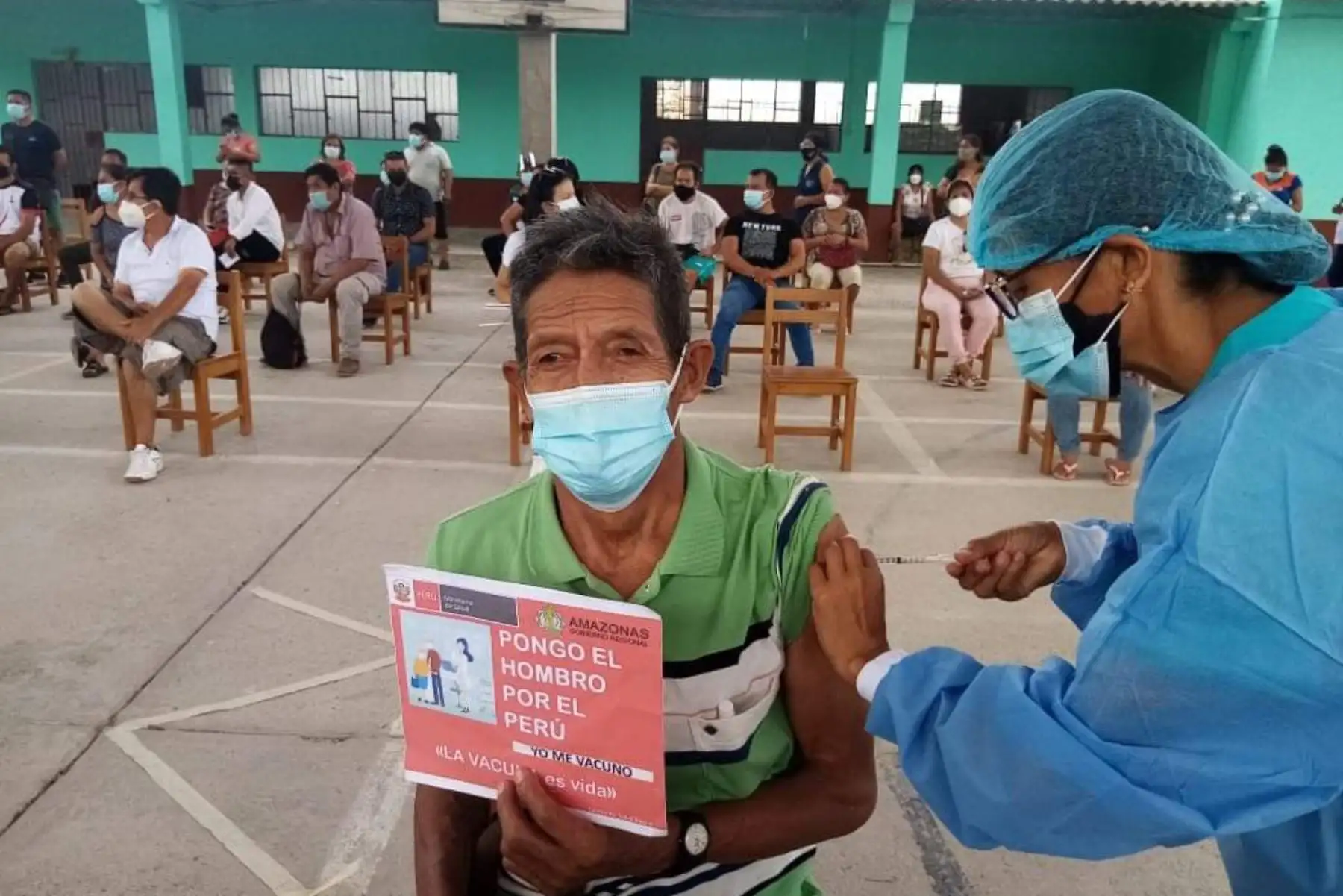 Así se vive la Vacunatón contra la covid-19 en Amazonas.
Foto: Minsa