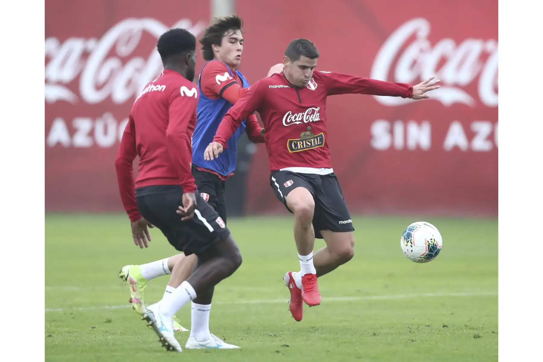 Selección peruana de fútbol completa su séptima  jornada de entrenamientos en el Complejo Deportivo de la FPF previos a su próximos encuentros por las eliminatorias a la Copa del Mundo Qatar 2022. Foto: FPF
