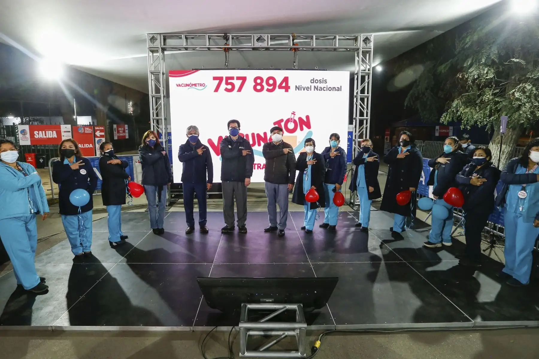 Luego de 36 horas de trabajo ininterrumpido, culminó la sexta Vacunatón con 757 894 dosis aplicadas a nivel nacional, superando así la meta trazada. Foto: ANDINA/Minsa